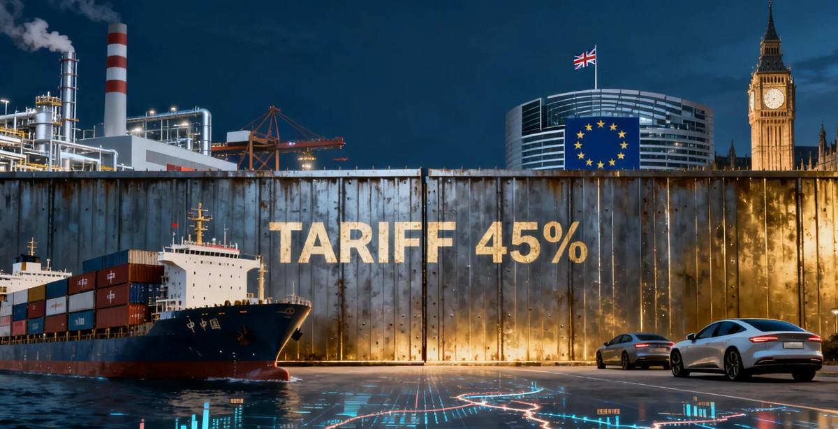 欧盟正逼英国对中国电动车加征最高45%关税，不加就把英国踢出“欧洲制造”供应链，