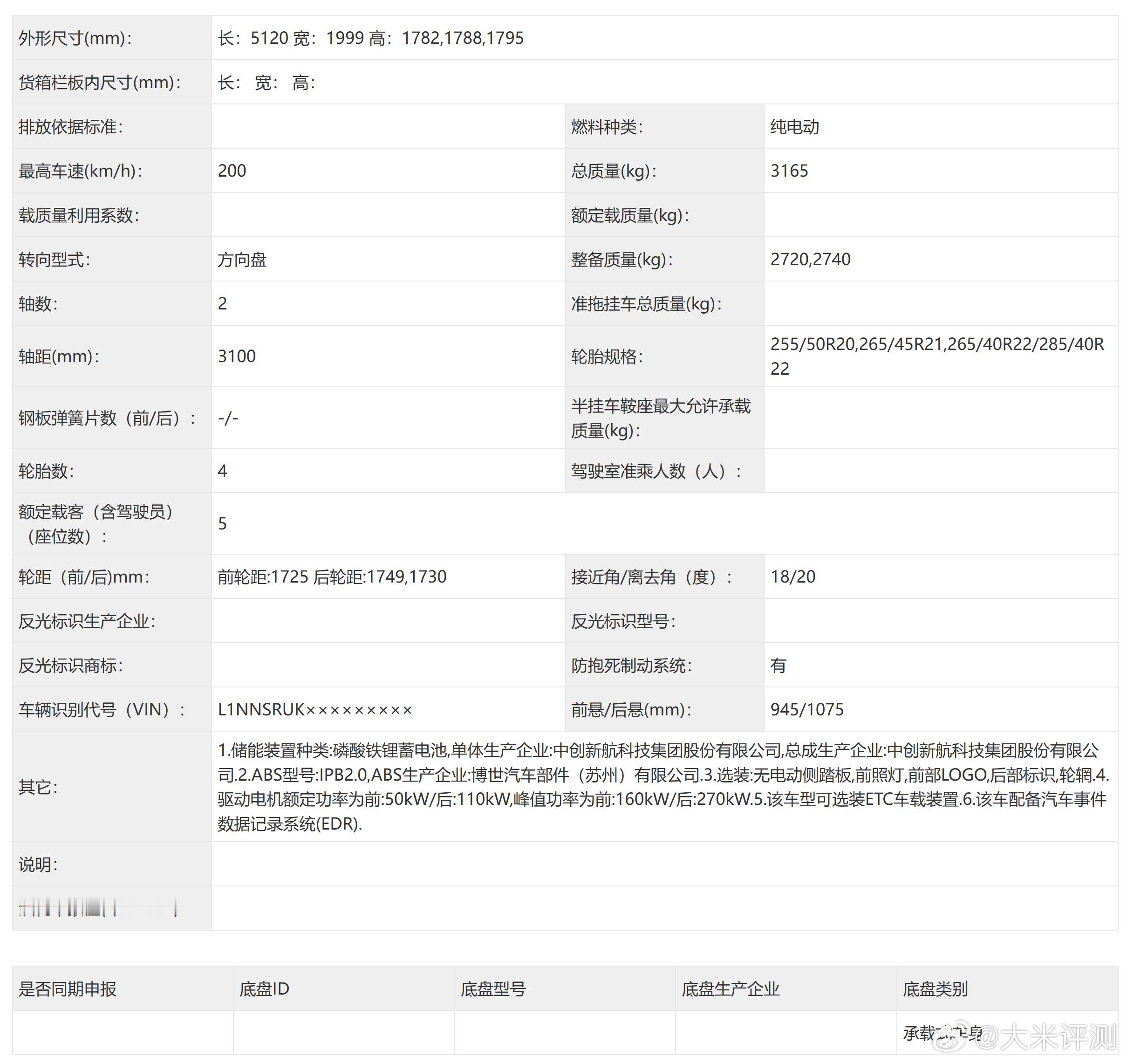 小鹏G9L 纯电 工信部信息：长宽高：5120*1999*1782/1788/1