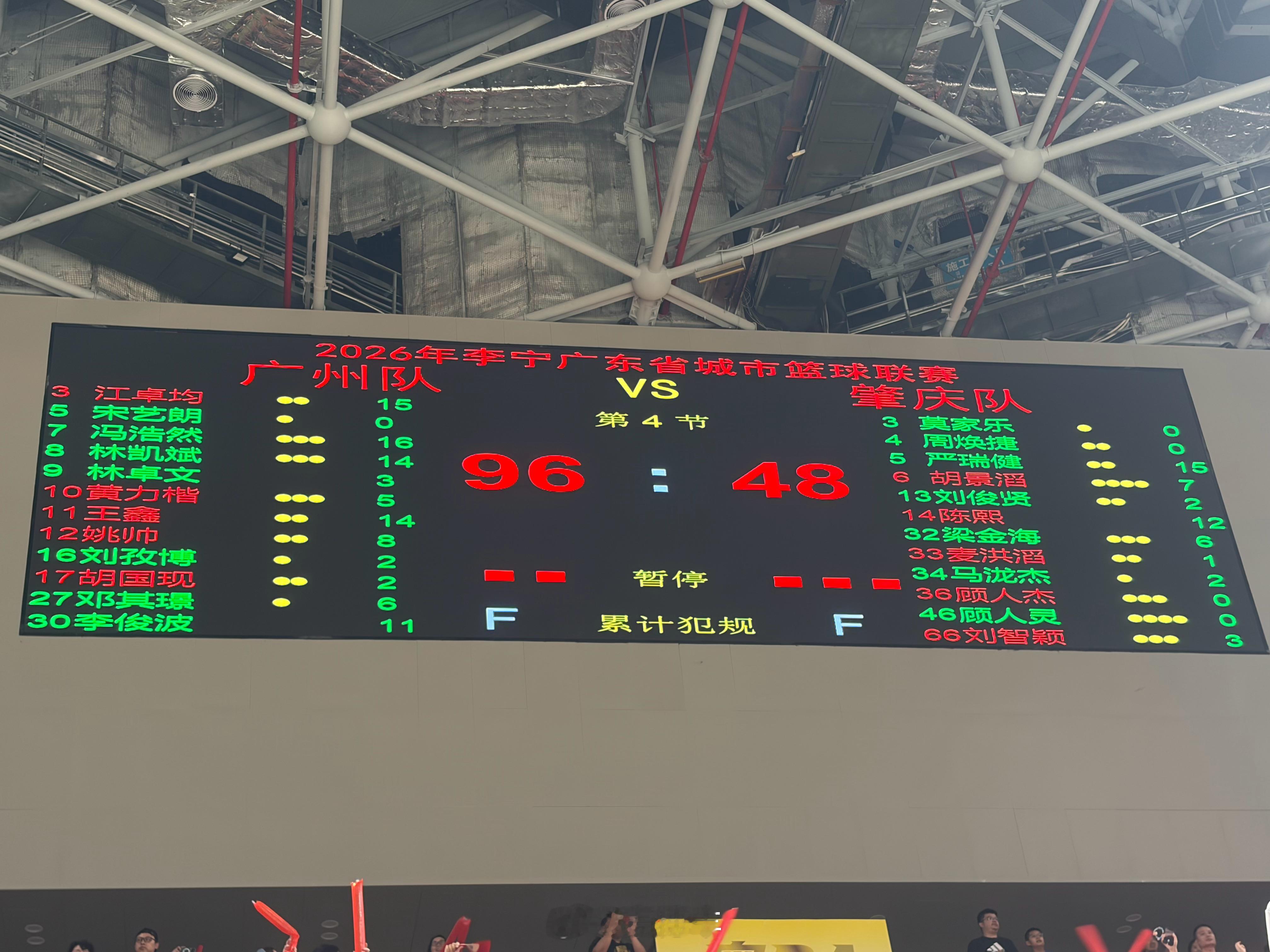 广州男篮96比48大胜肇庆男篮48分，揭幕战输球之后豪取三连胜！粤ba广东省城市