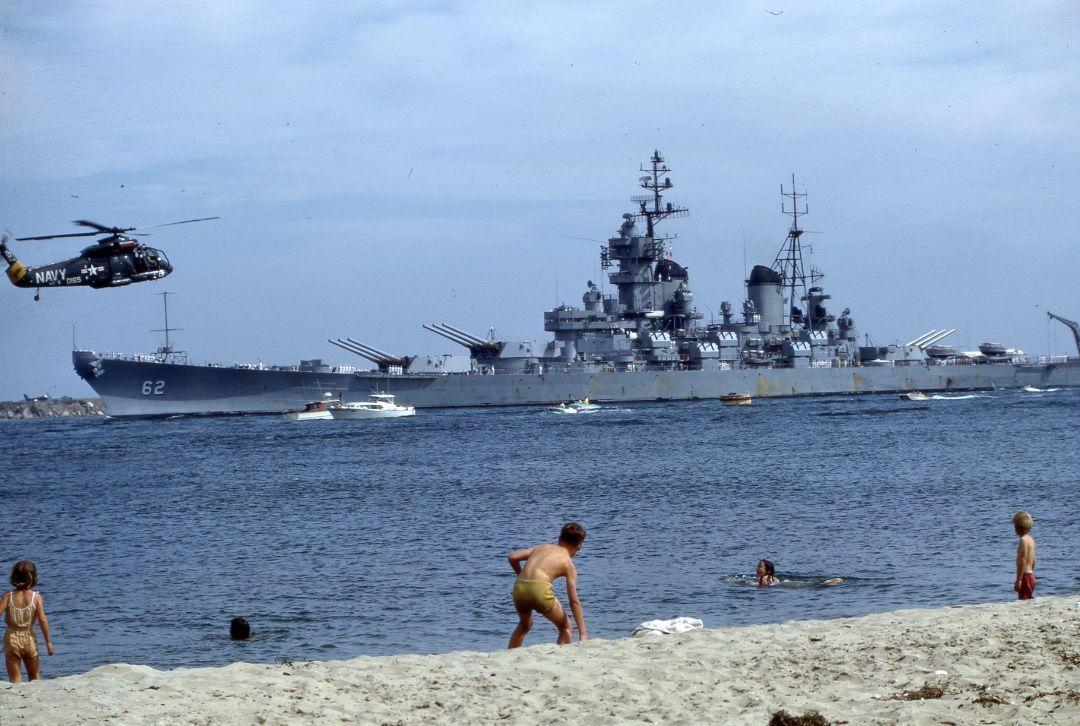 1968年6月。 当战列舰 USS New Jersey (BB-62) “新泽