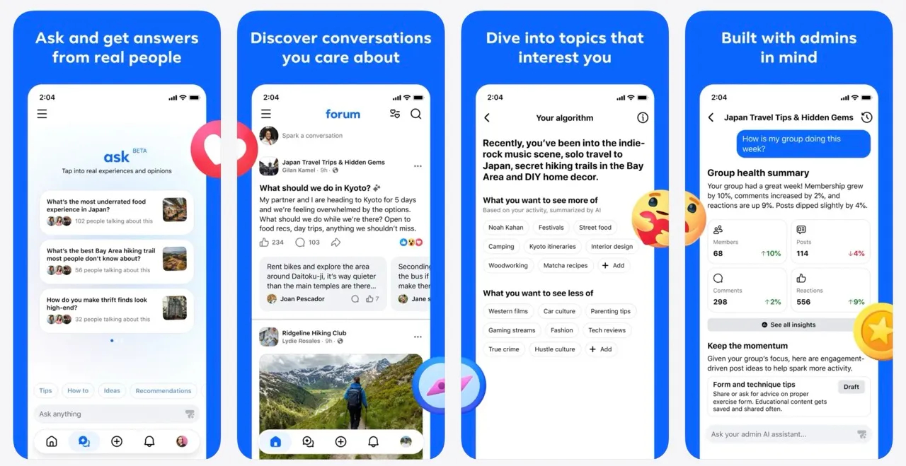 【Meta 推出独立 Facebook 群组“Forum”】Meta 今日推出了