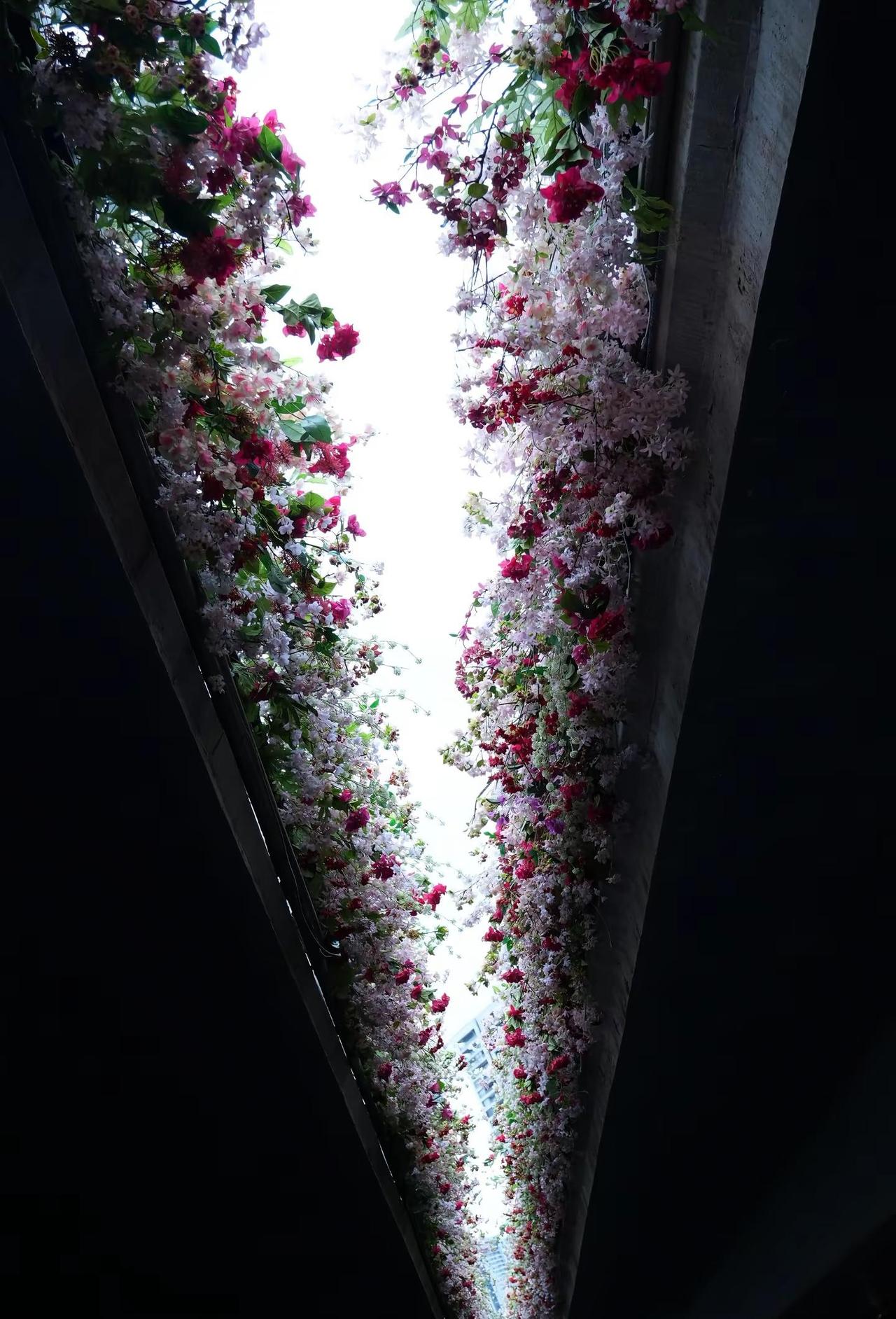 看花治愈不安立交桥繁花抚平焦虑赴一场花事缓心绪繁花漫桥消解不安开满鲜花的立交桥 