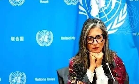 联合国里，终于来了个狠人。

一个叫阿尔巴内塞的女人，当着全世界的面，把一份报告