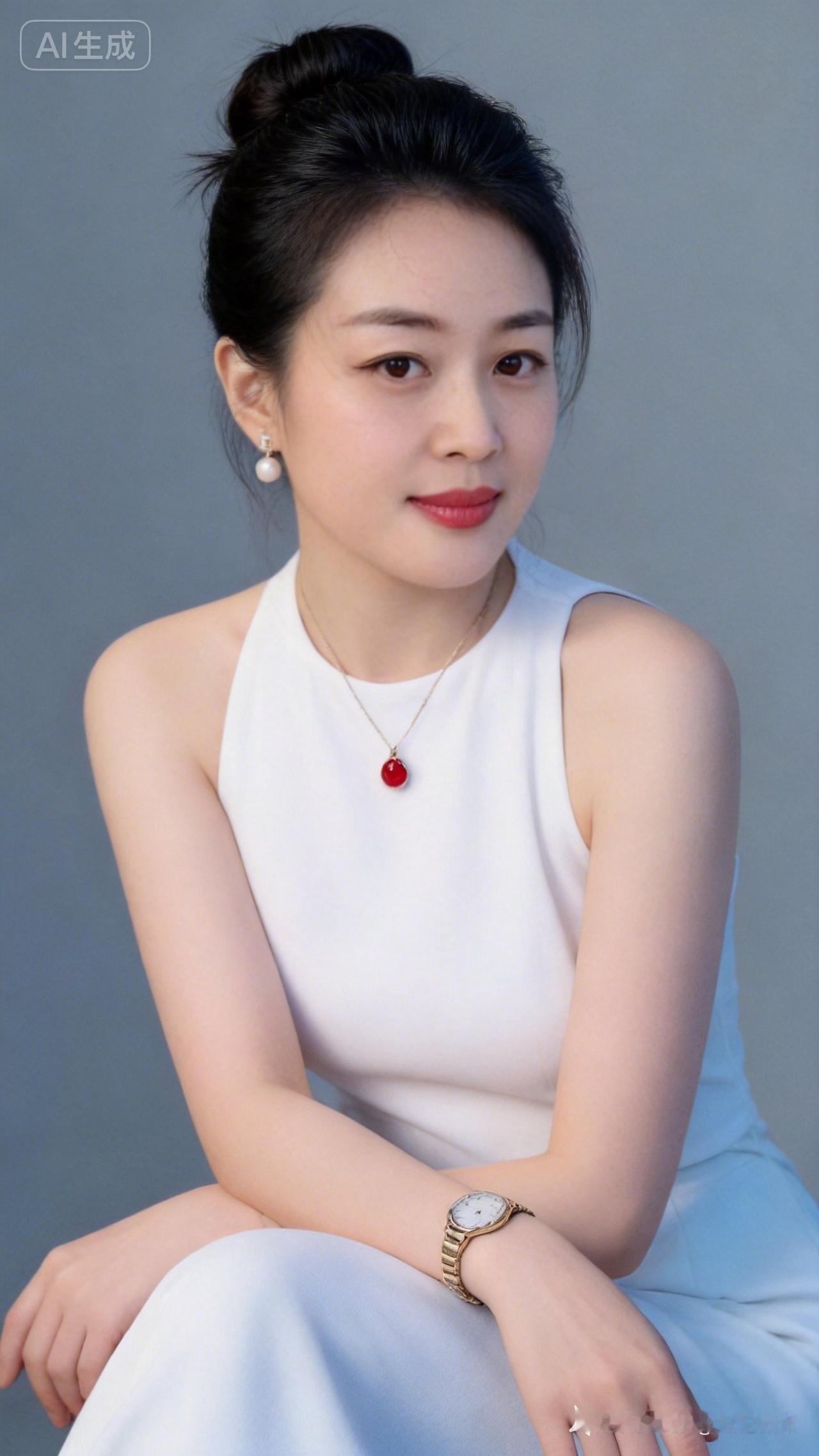 白裙红珠，优雅如初，时光静好，温柔了岁月，也惊艳了时光。