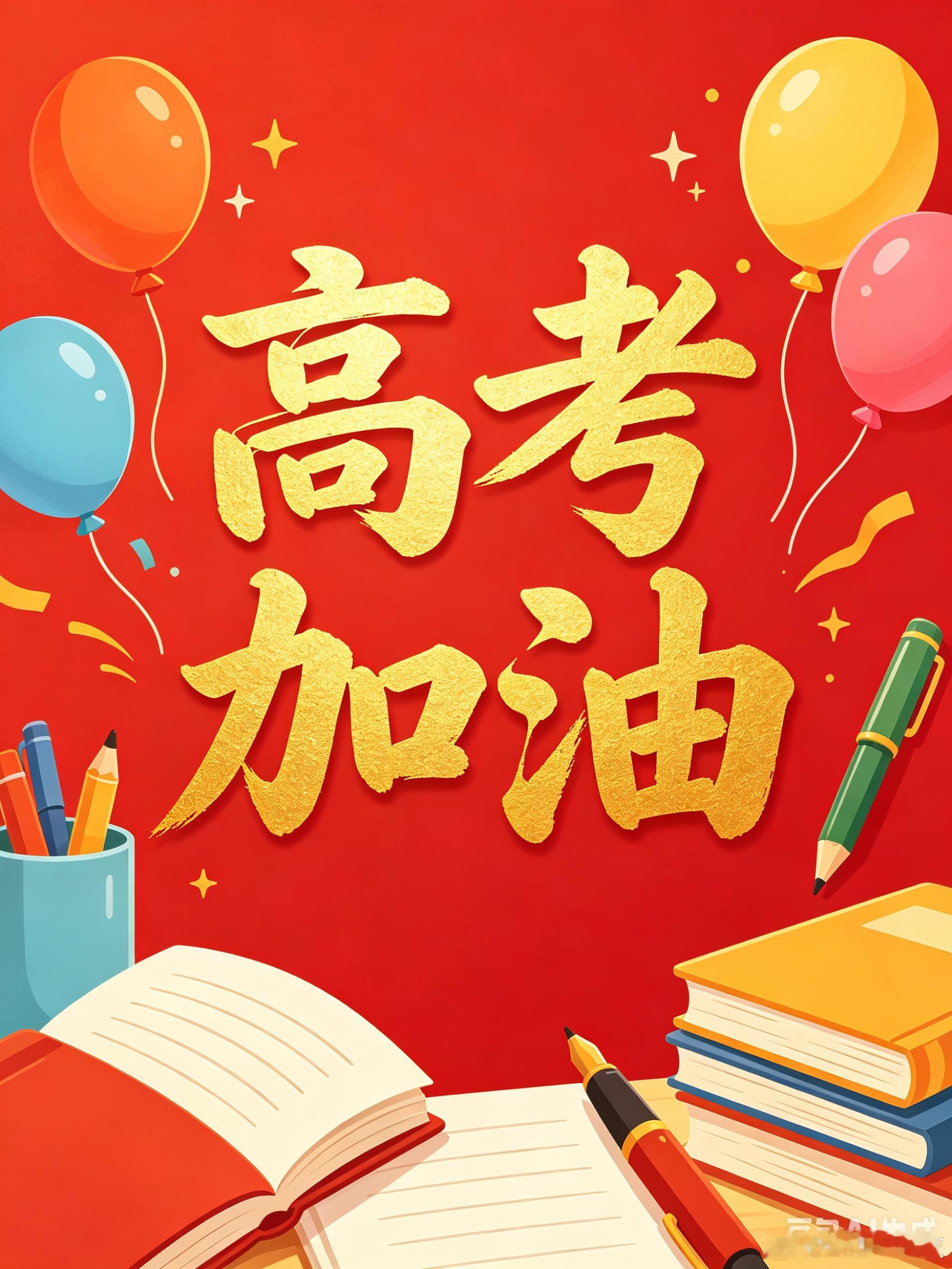 高考第一天祝福学子们金榜题名 