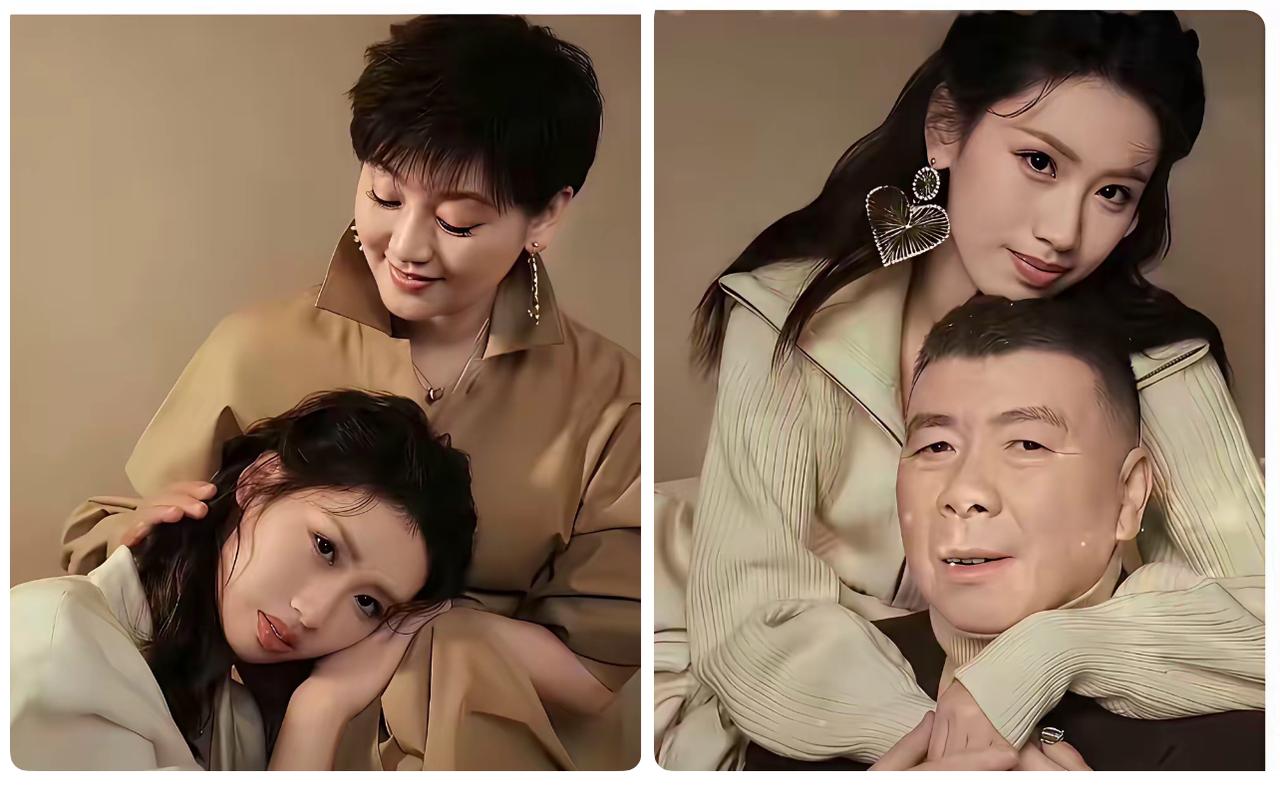 冯小刚、徐帆和女儿拍的写真照片可太有看头了。春节时他们为杂志拍的新春全家福，一家