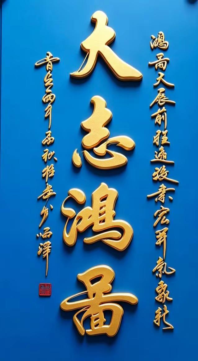 维安原创书法作品。AI高清立体字精修感
