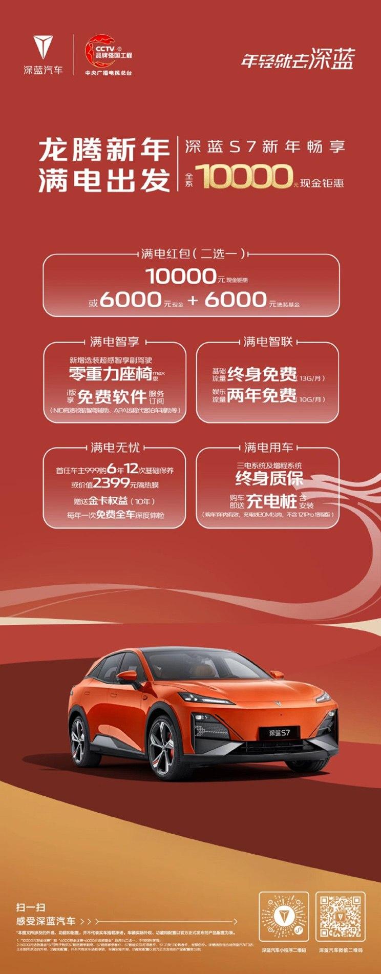 没想到，深蓝是年后打响新能源降价的第一枪，深蓝S7直接官降1万
其实深蓝汽车的销