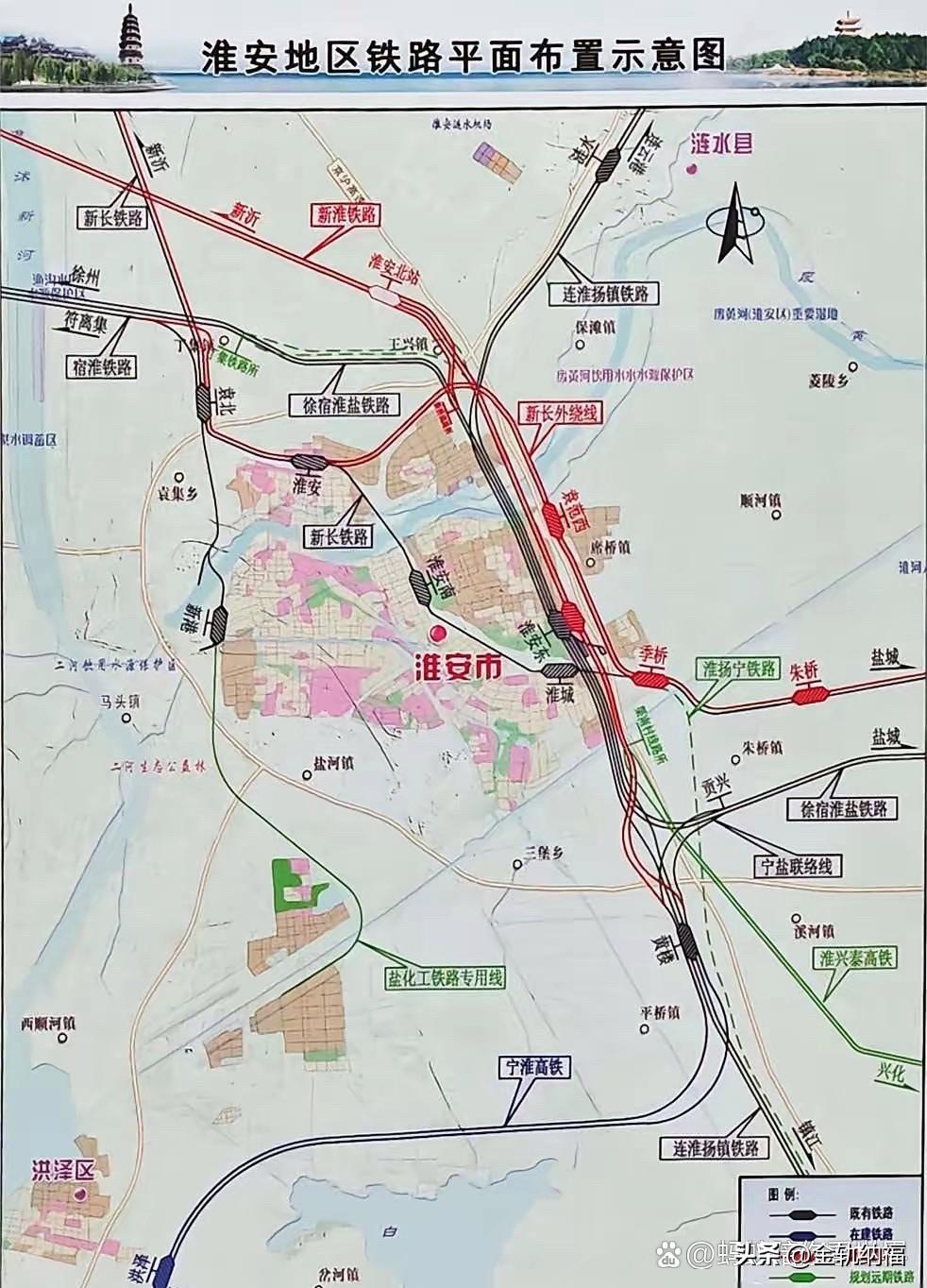 宁淮城际铁路是没有正线线路进入淮安东站的，2027年铁路通车后宁淮站场还得闲置着