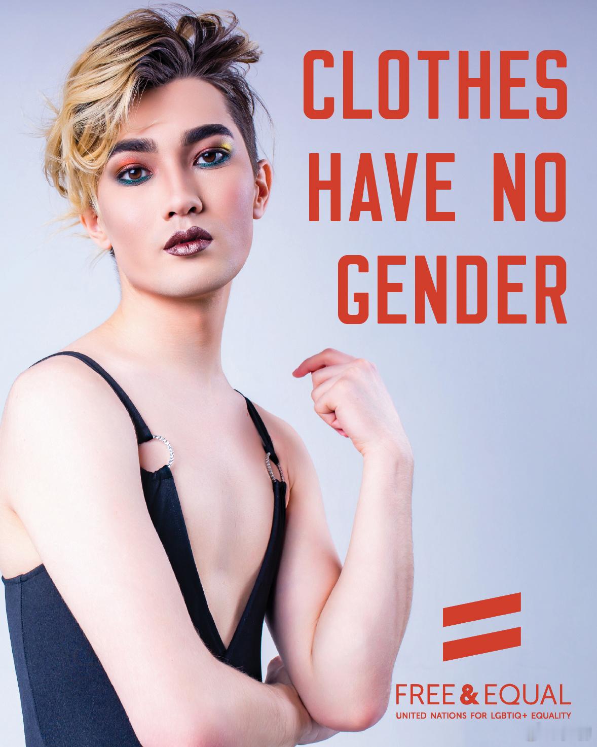 《联合国自由与平等组织》：衣服没有性别之分。所以跨性别者穿上女装也并不意味着你是