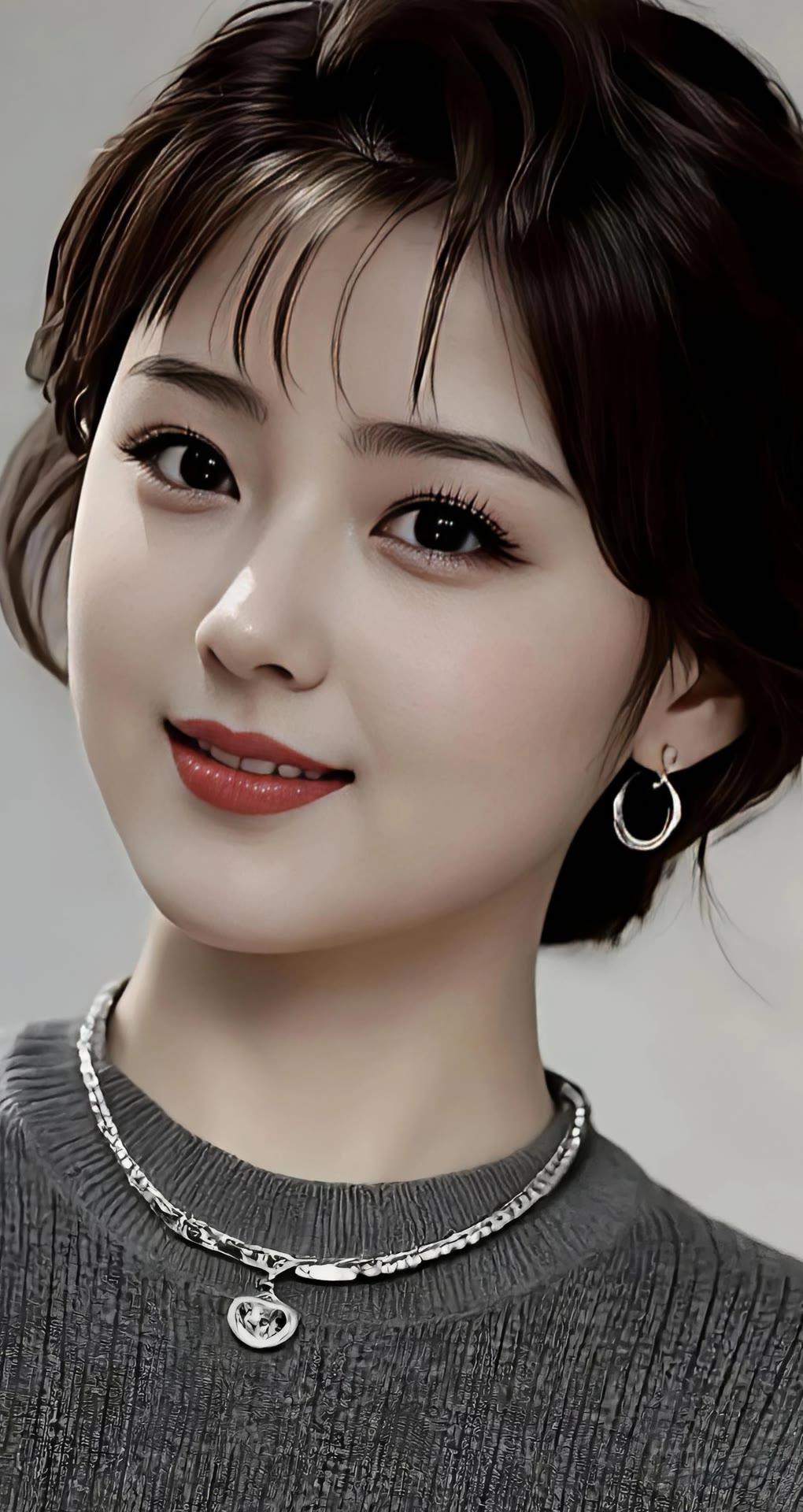 温柔甜美的邻家女孩，微笑中透着温暖与甜美。