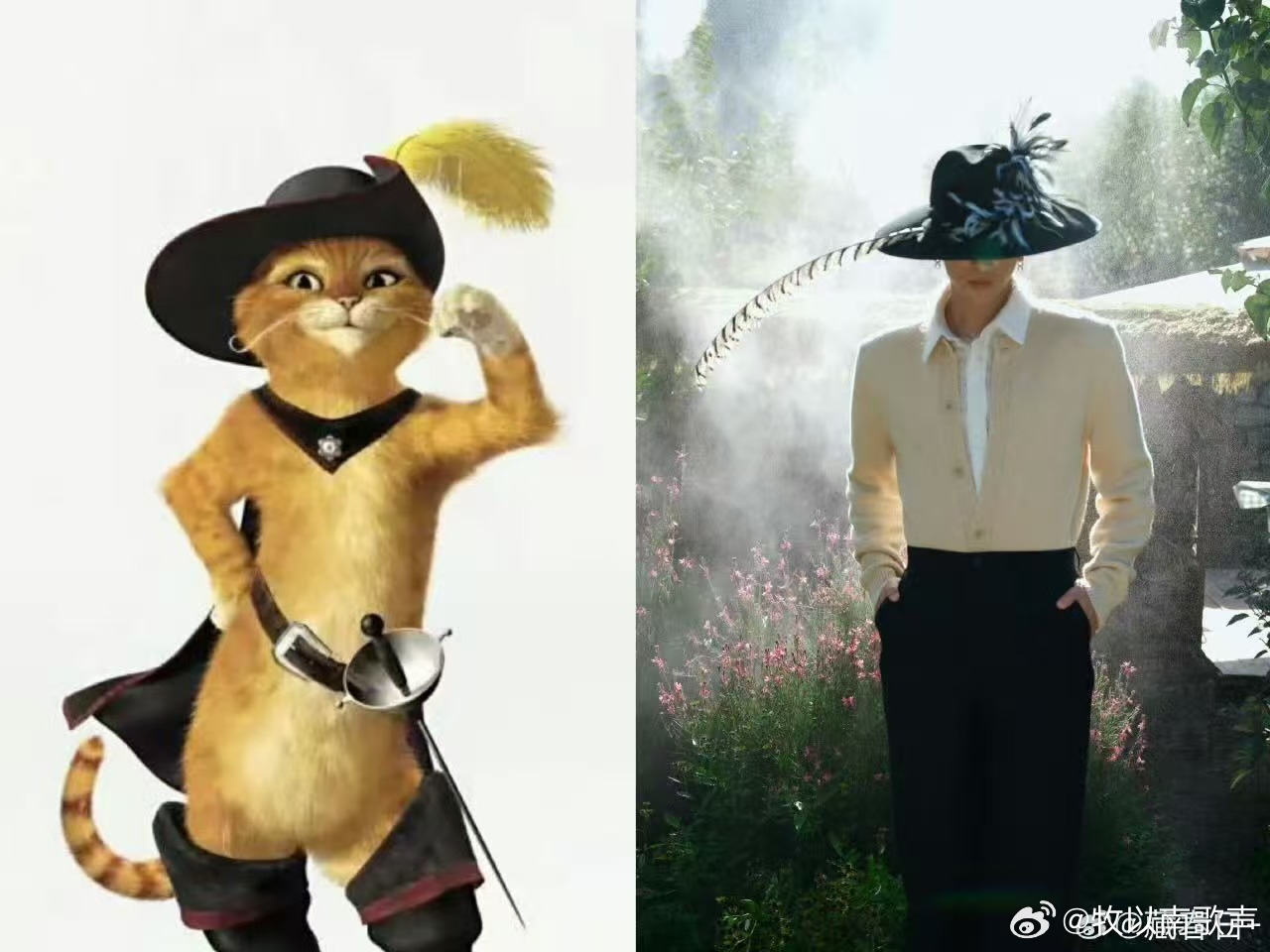 黄子弘凡cos靴子猫 差个小披风和佩剑就能完美复刻，建议直接安排全套造型。 ​​