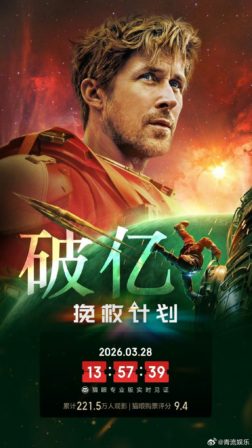 挽救计划票房破亿 据猫眼专业版数据，电影《挽救计划》上映9天， 总票房破1亿。 