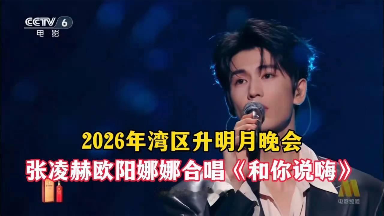 2026年湾区升明月晚会，张凌赫欧阳娜娜合唱《和你说嗨》现场