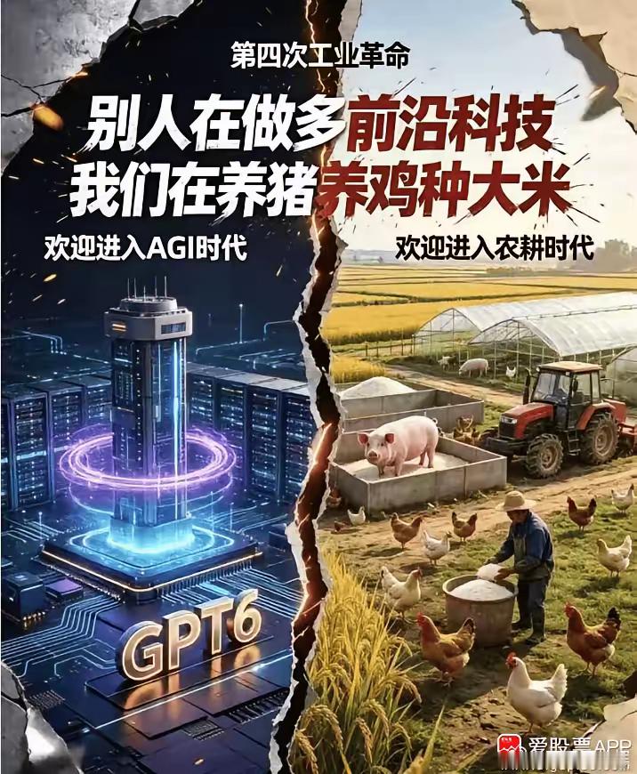 今晚这张图挺火的，美股在做多前沿科技，今天费城半导体又是大涨；我们A股在养猪养鸡