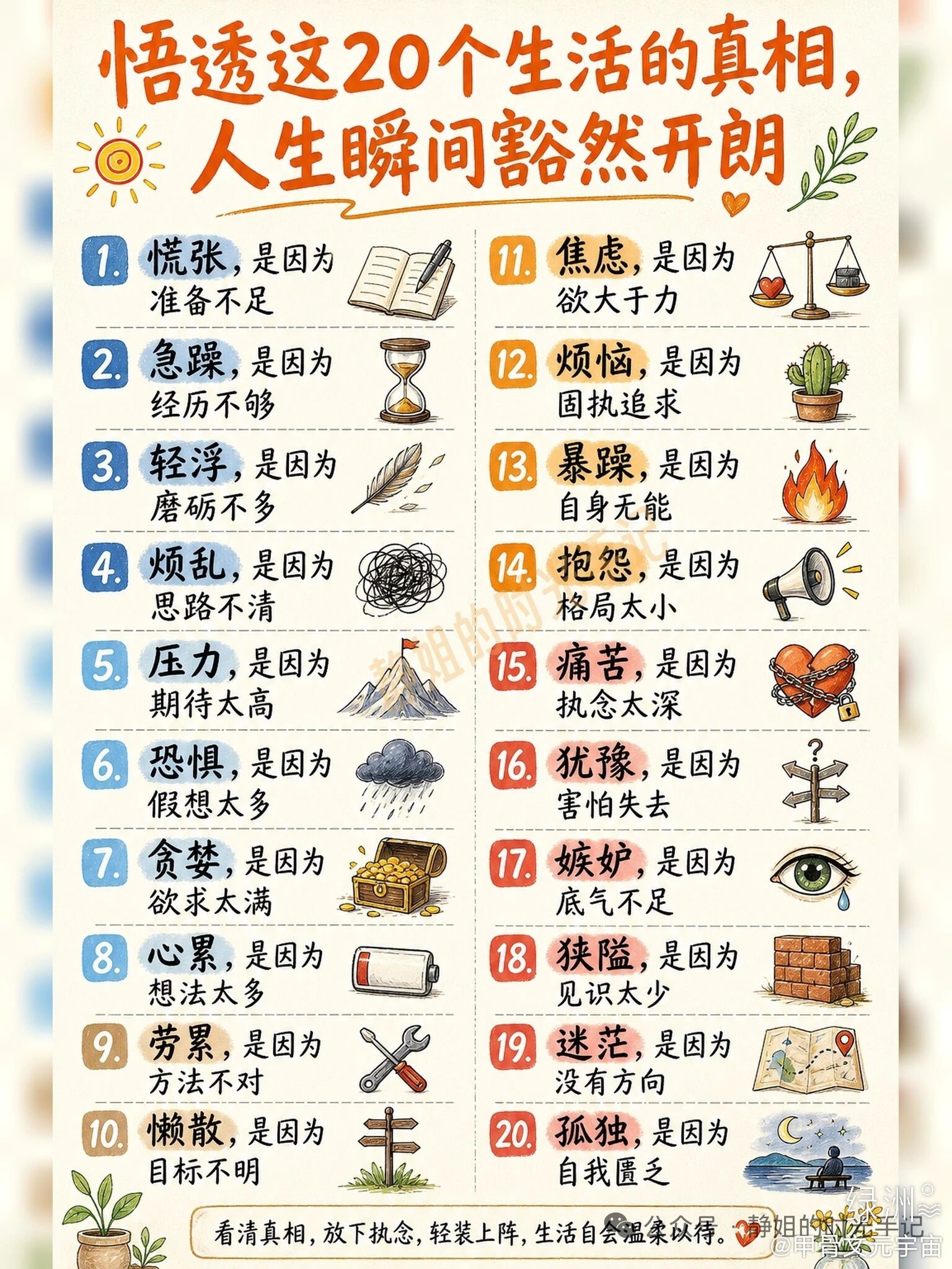 悟透这20个生活的真相，人生瞬间豁然开朗 绿洲