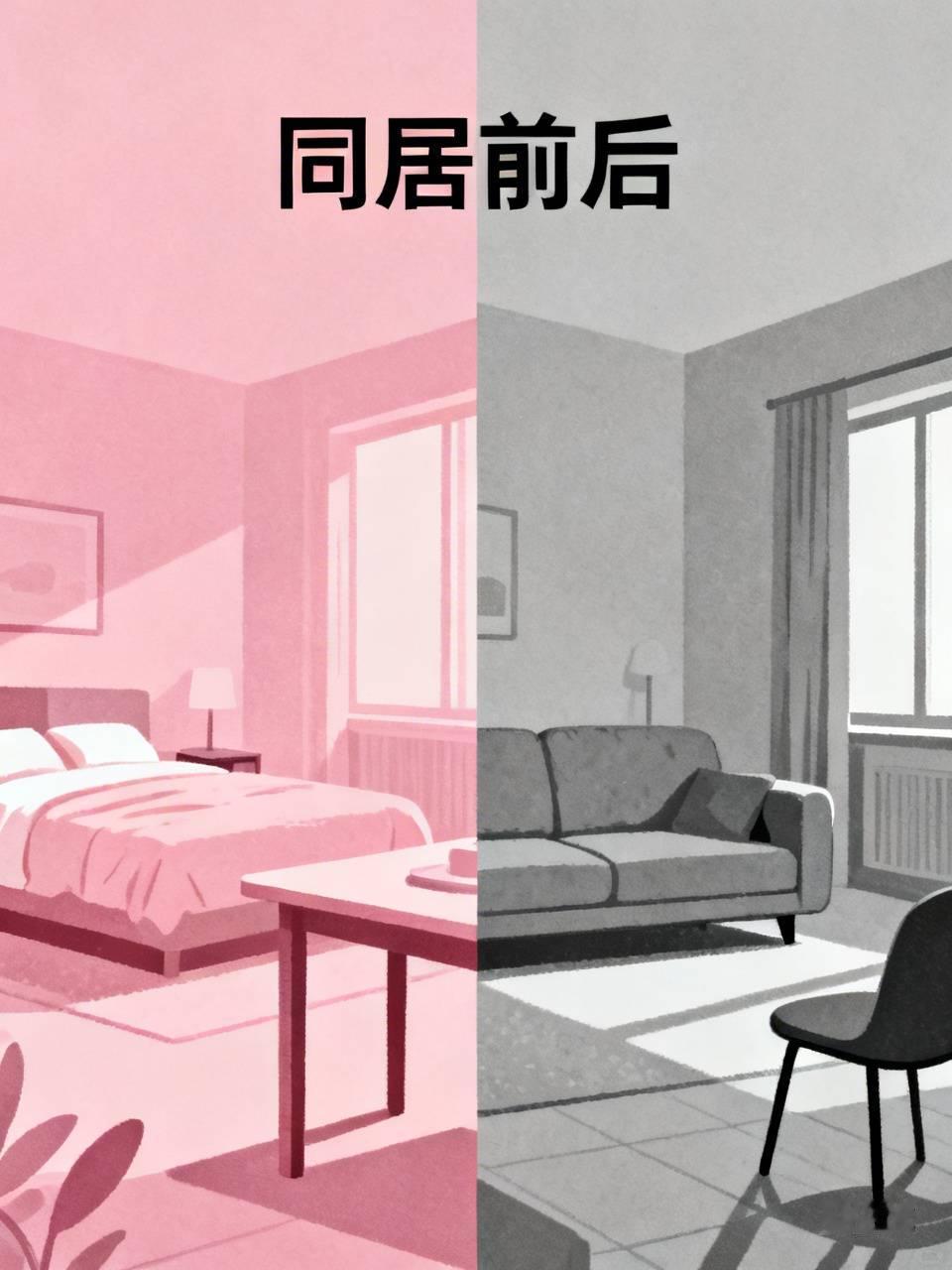 同居前，你是小仙女，神秘莫测。同居后，你是透明人，失去兴趣。
同居前，围着你转，