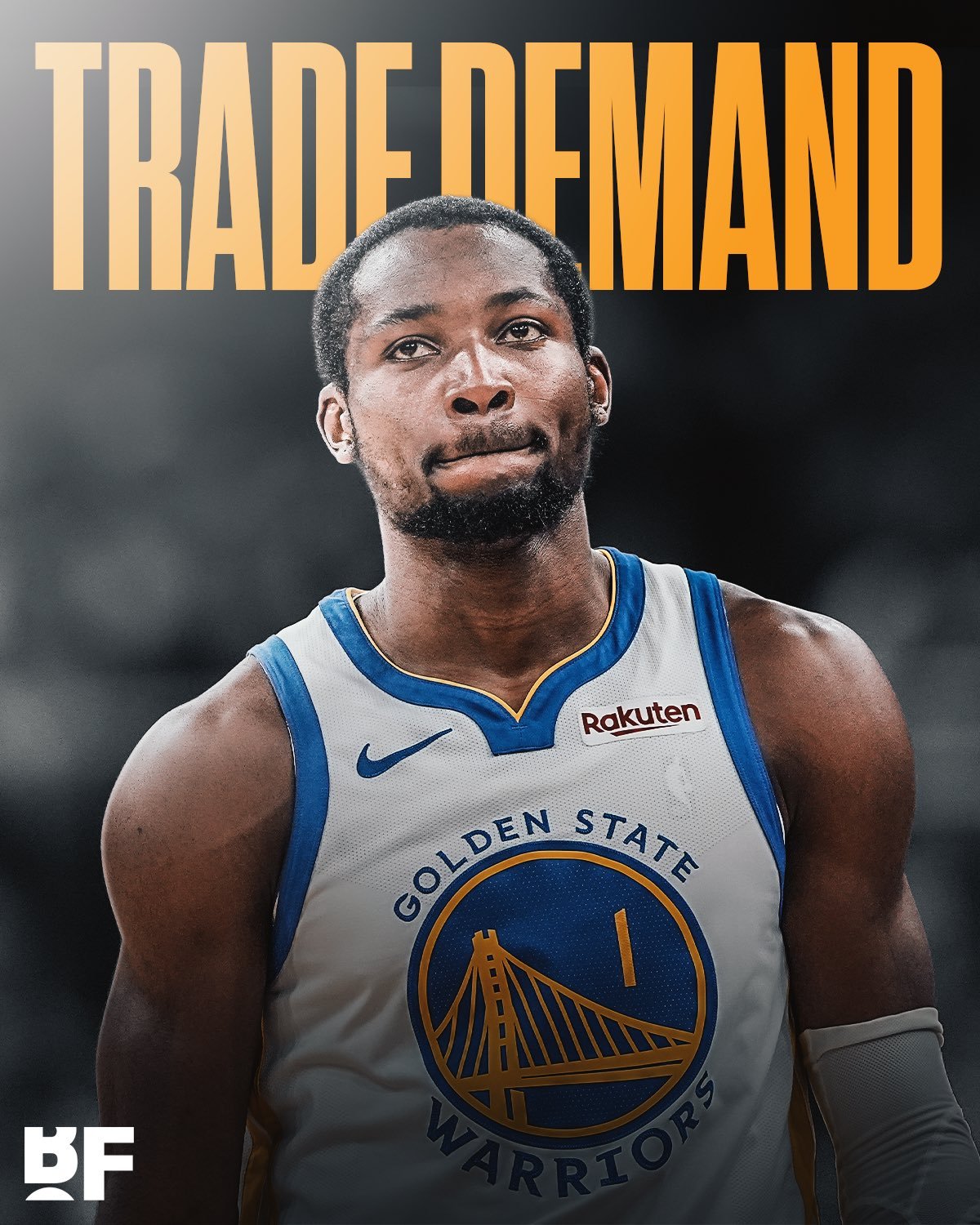 申请交易也好 13场比赛没打了希望能成功吧 最起码对彼此来说都是不错的选择金州勇