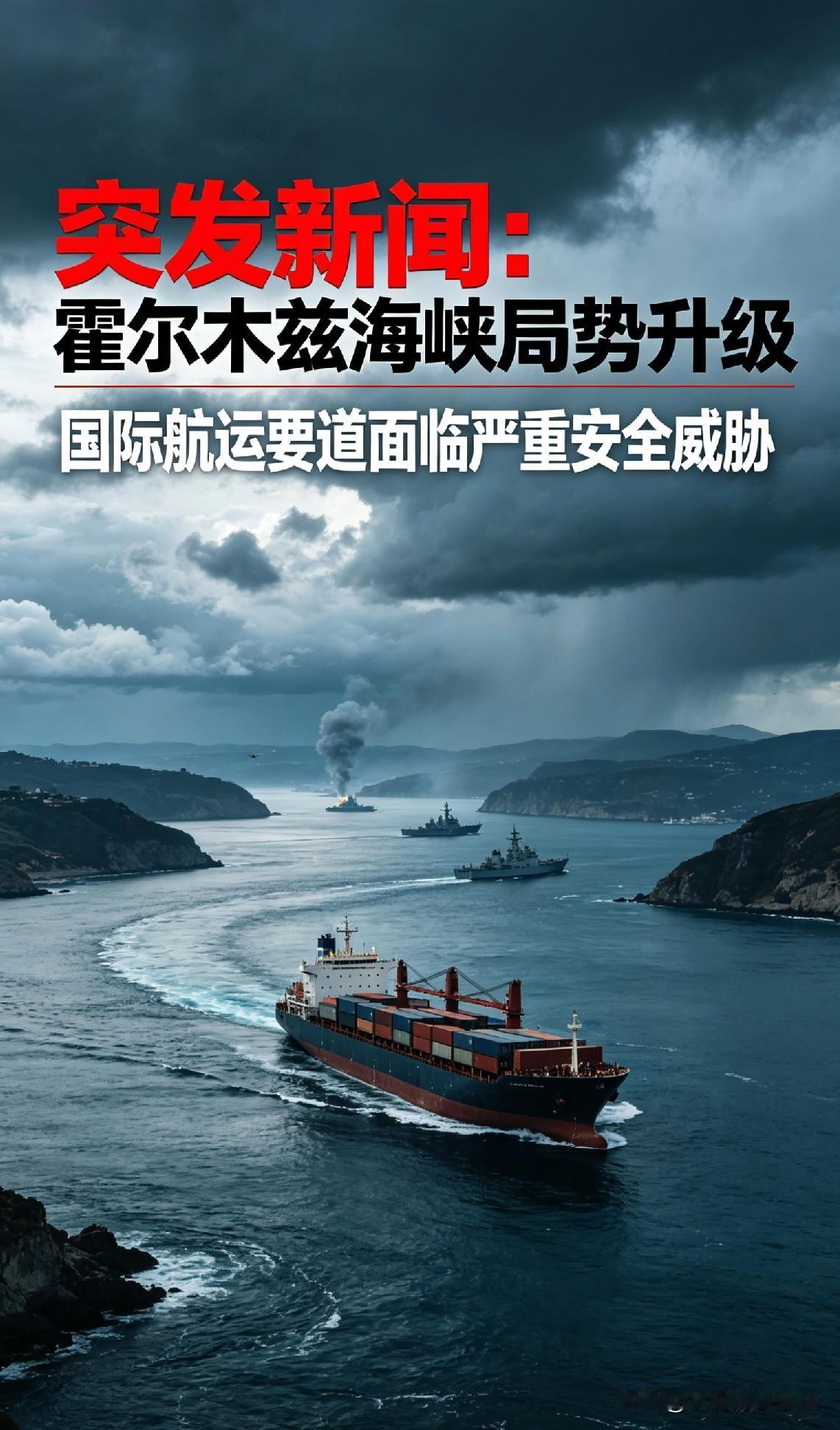 ⚠️突发！霍尔木兹海峡起冲突啦！伊朗直接发射两枚导弹，精准命中美国军舰！
美军舰
