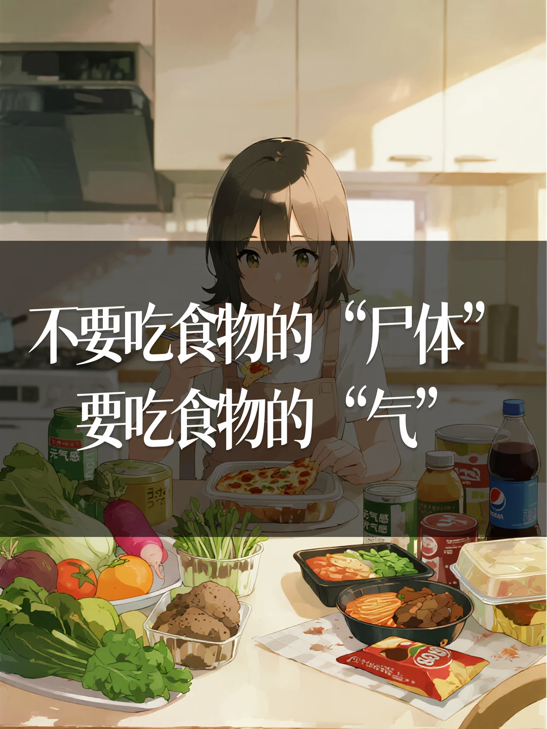 不要吃食物的“尸体”，要吃食物的“气”