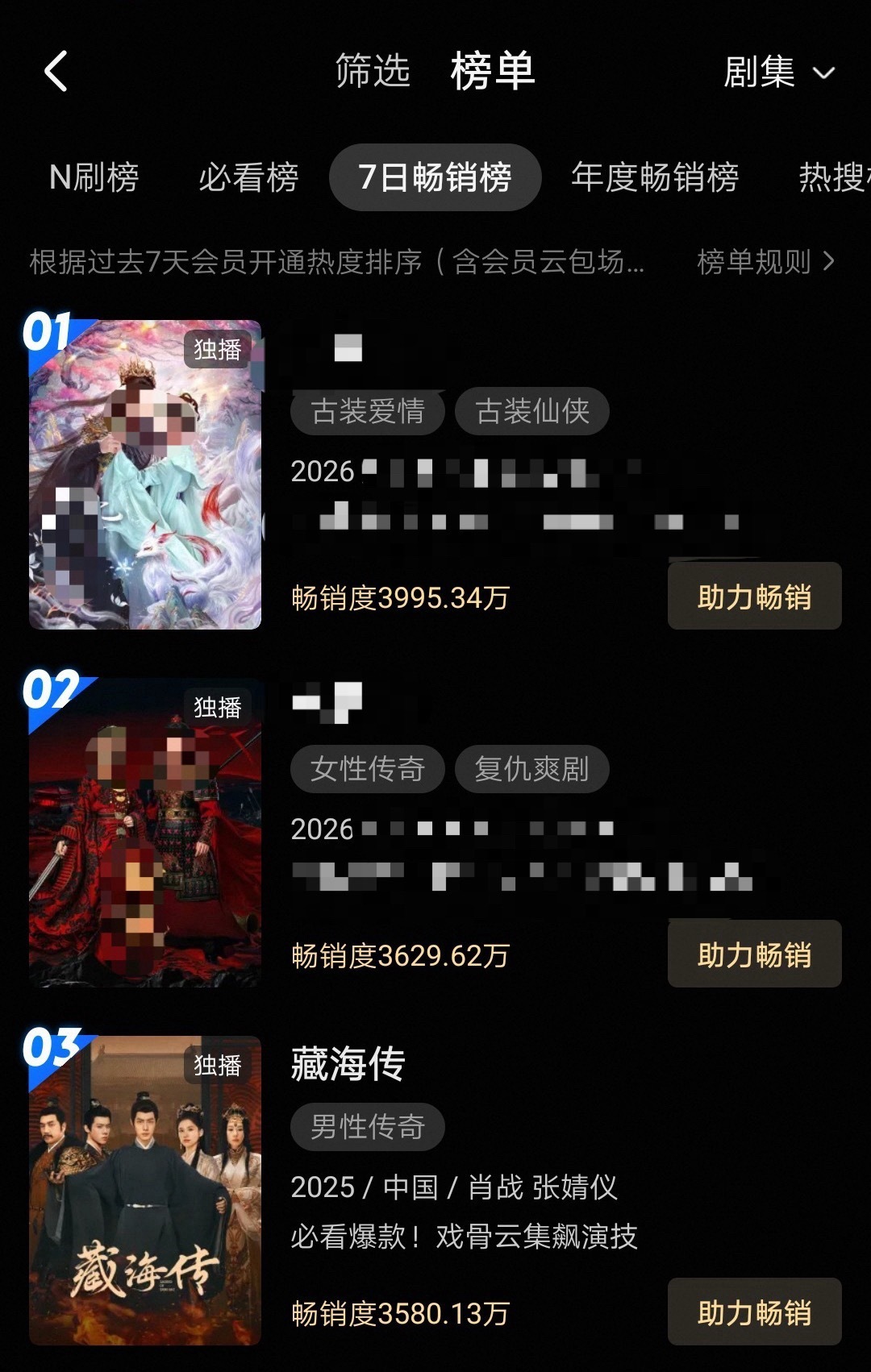 如果你不知道什么是平台财神爷请看播出一年多依然在优酷拉新周榜前三的剧王藏海传🔥