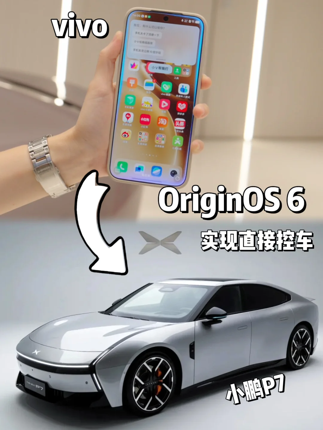 OriginOS 6上大分❗️语音远程控制小鹏P7✅