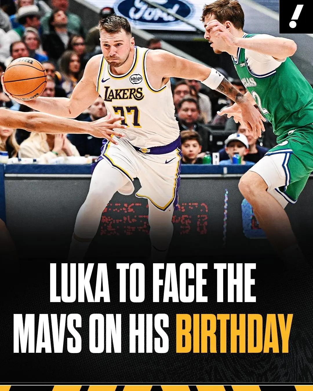 NBA还真会安排赛程啊！
居然让东契奇在生日夜重返达拉斯迎战独行侠，又是生日夜，