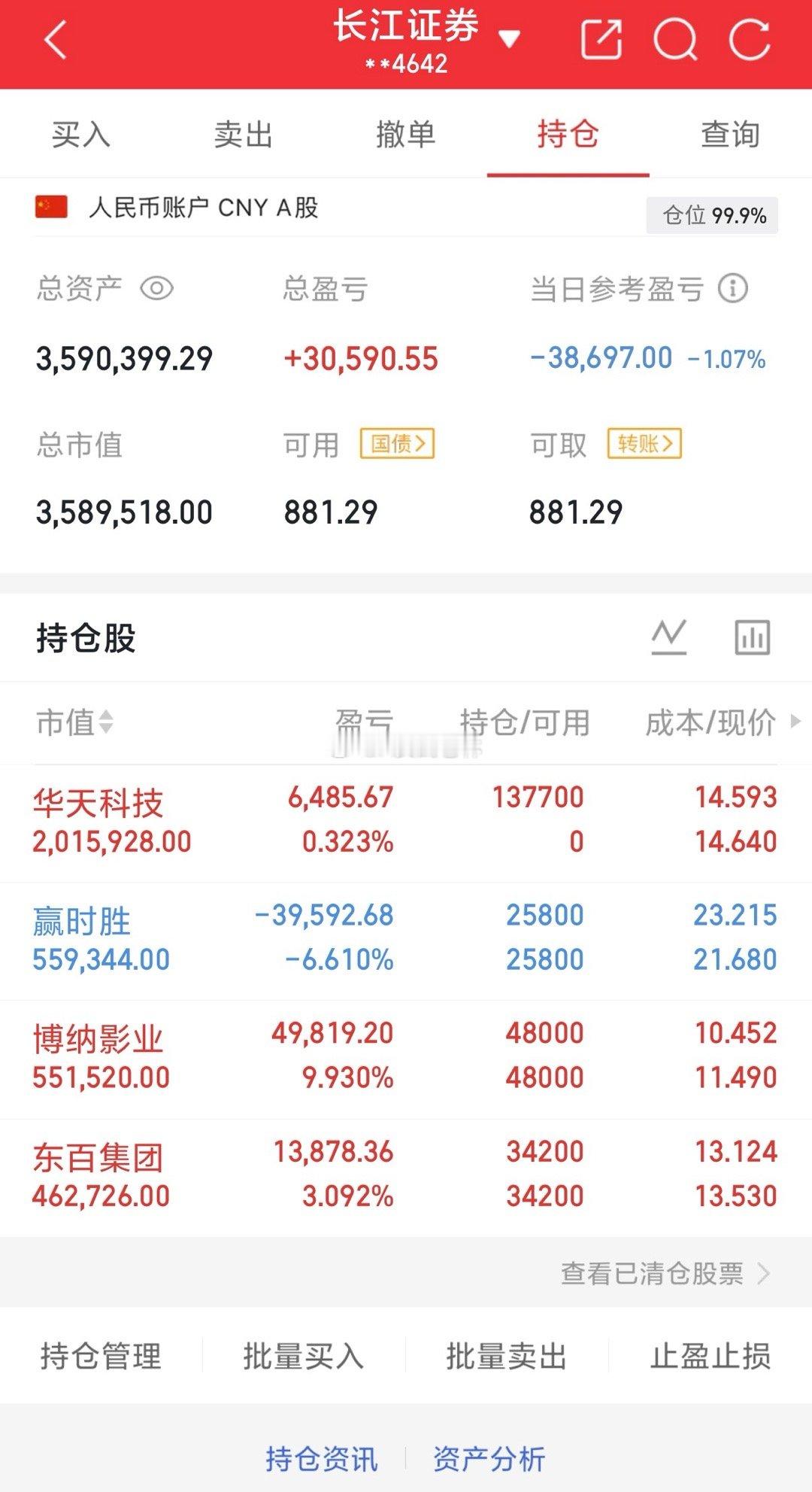 用80万本金实盘记录（第186天）实力见证，拒绝马后炮！！！继续持有： 东百集团