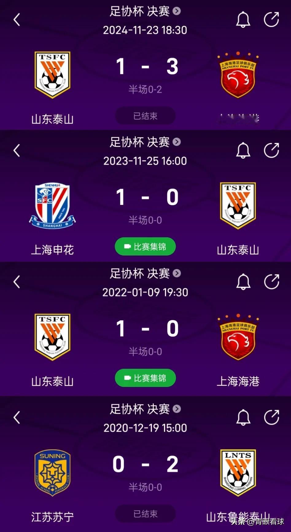 河南晋级决赛，严重拉低了足协杯决赛的观赏性和关注度。近23年的足协杯决赛，都是豪