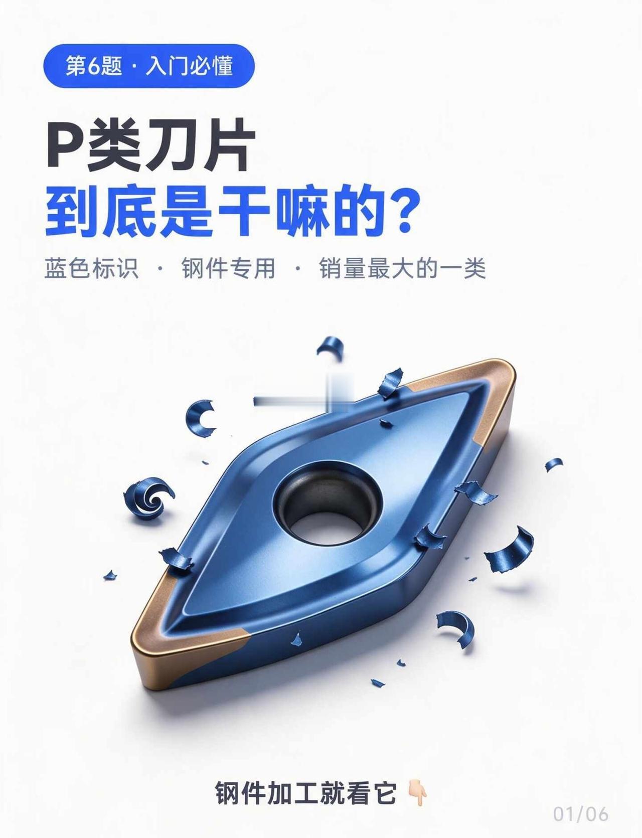 干机加工必须懂！P类刀片到底是干嘛的？
干机加工的兄弟，你每天用的刀片里，用得最