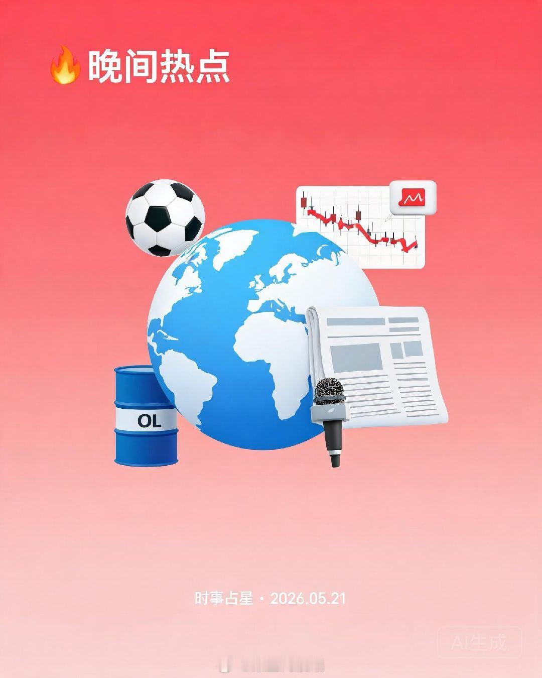 🔥 晚间热点 · 时事占星｜2026年5月21日━━━━━━━━━━━━━━━