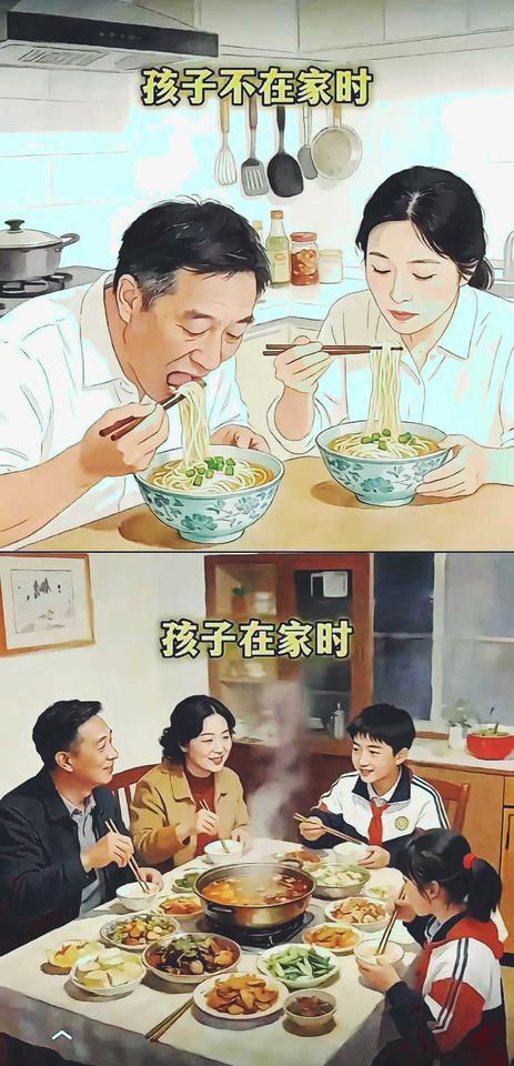中国的父母[祈祷]
平时吃得很简单，
随随便便就三餐。
若是儿女在家里，
鸡鸭鱼