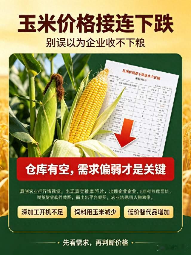 玉米接连下跌！别误以为企业收不下粮
