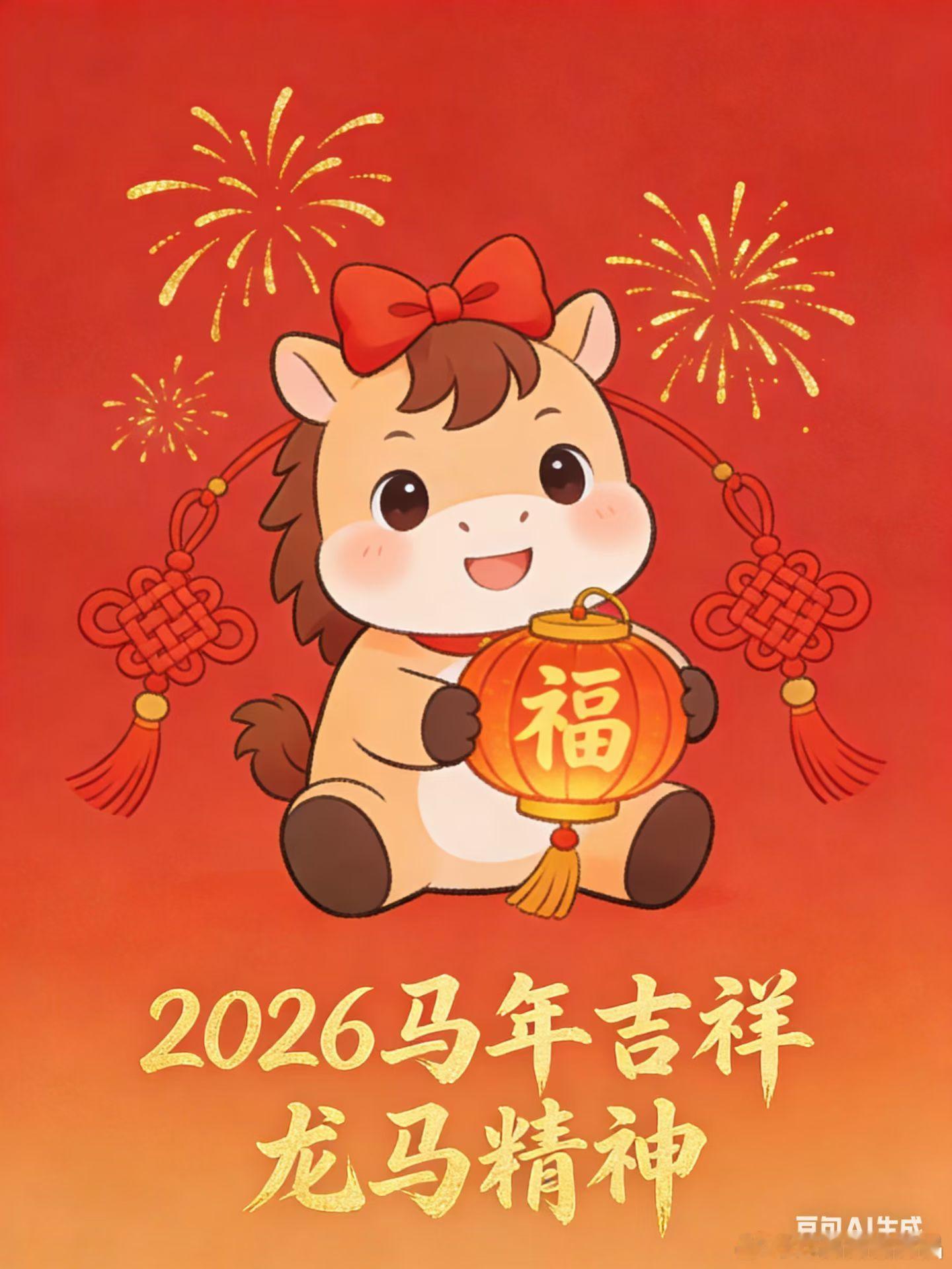 2026农历新年第一天大年初一头一天，吉祥好运送身边！祝你2026马年：不仅有马
