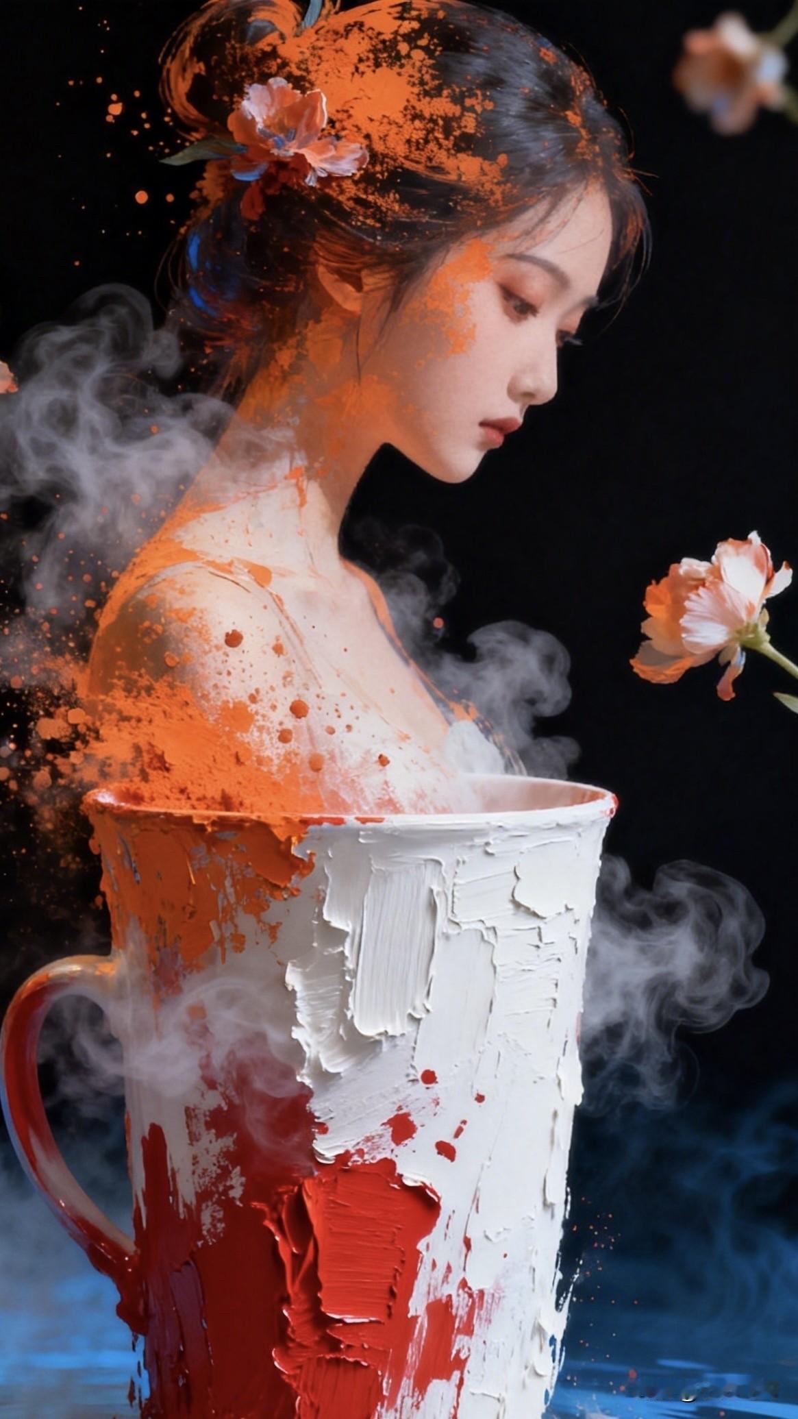 ：“一杯姑娘一杯茶，杯中有你映碧纱，云雾袅袅伴诗韵，许是悯女念郎君～”[黑线]