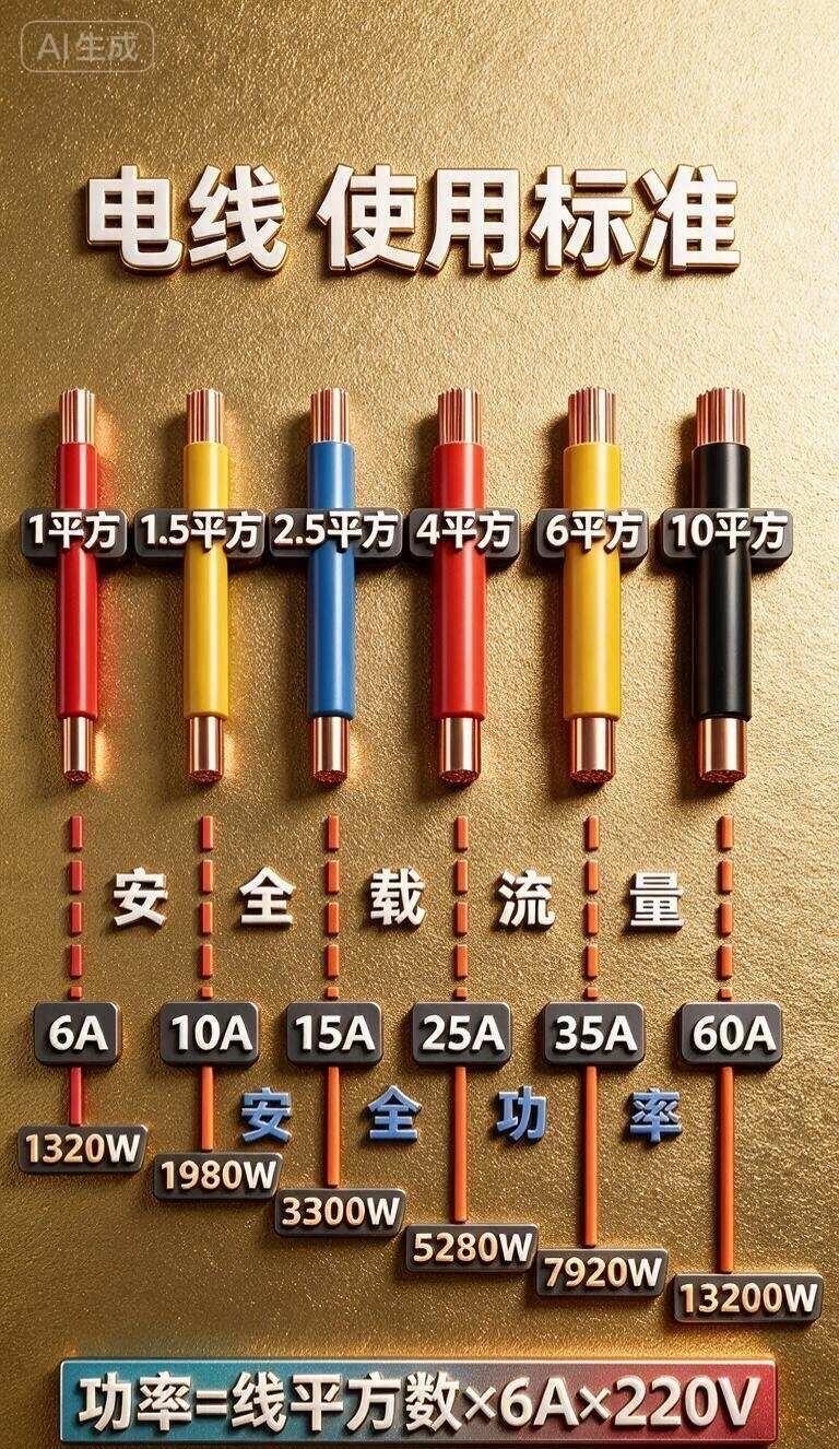 ⚠️终于有人讲清楚：电线规格与功率🔥
空调维修 电线功率电线电缆