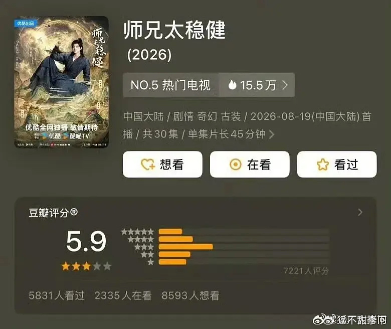 虽然我早就觉得动漫在前剧在后的这些项目扑街风险非常大，但这个打分人数也少得太可怜