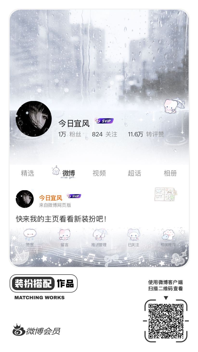 我刚刚完成了一套全新微博装扮搭配！超有个性！快来围观，一起分享装扮灵感吧~网页链
