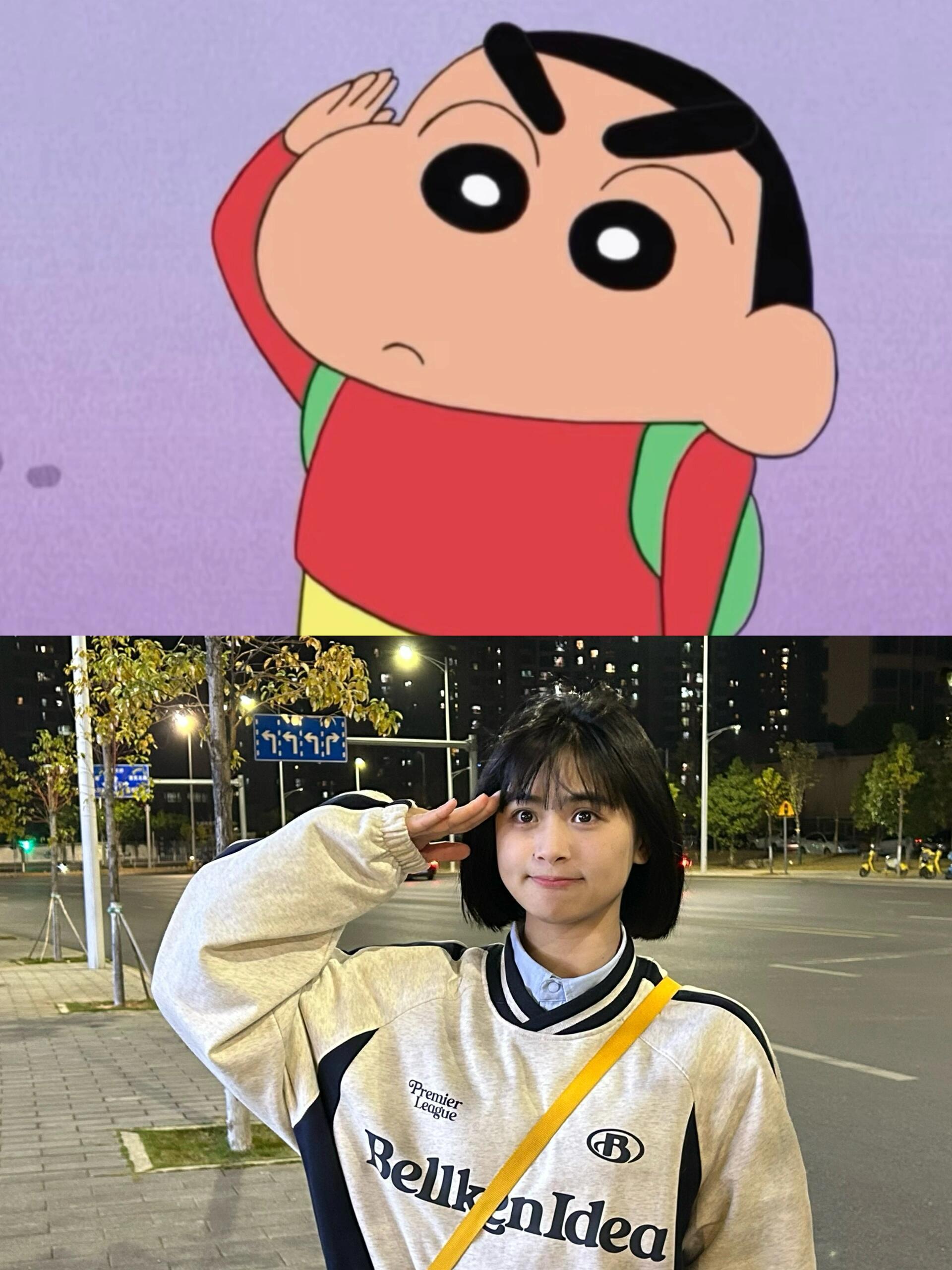 跟着蜡笔小新🖍️摆Pose可爱值拉满了惹!!!📸 ​​​
