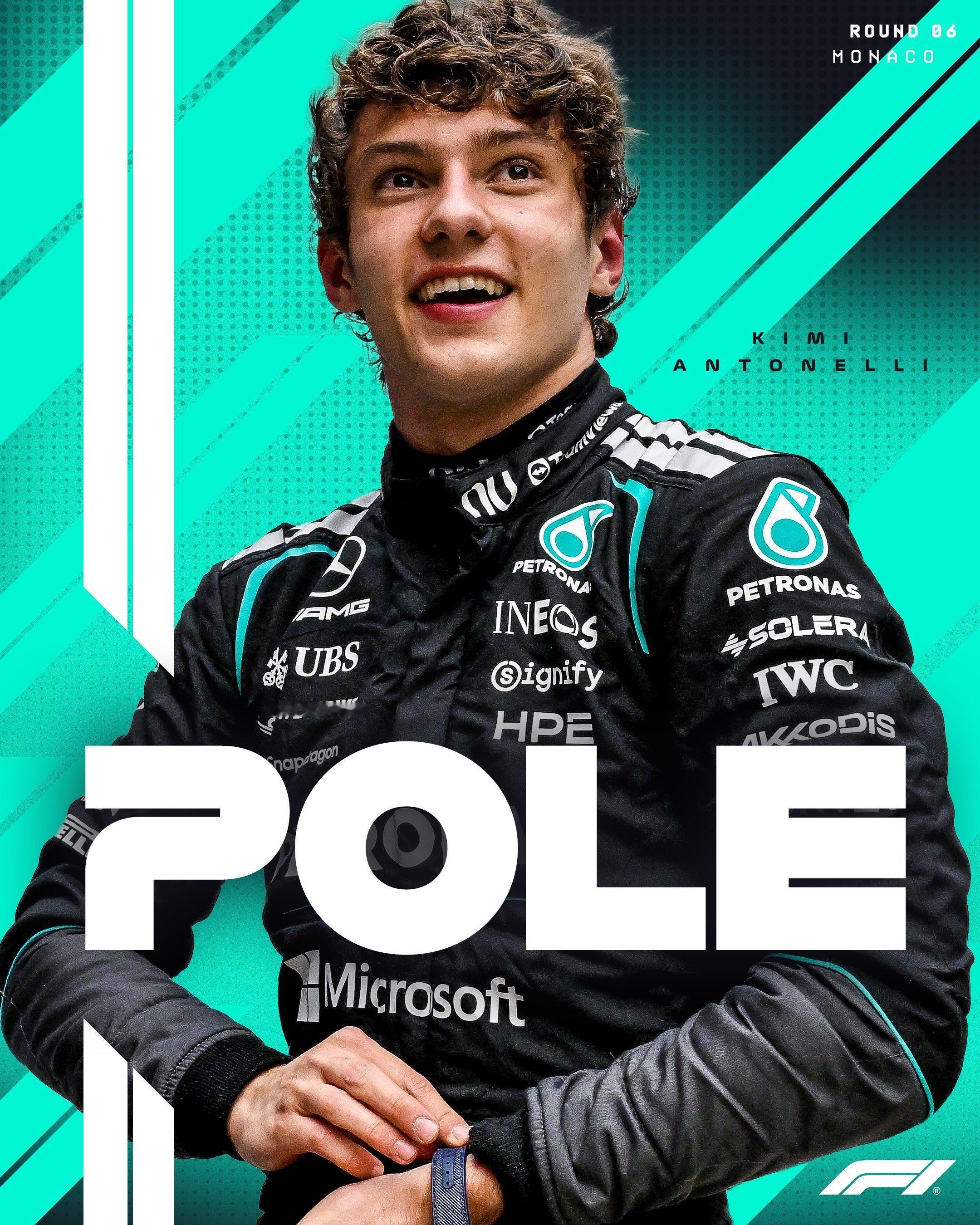 F12026F1摩纳哥大奖赛安东内利夺摩纳哥站杆位 恭喜安东内利以0.043秒的