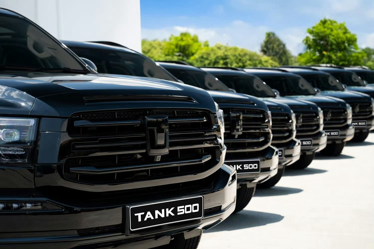 南非G20用车—坦克500！这一排黑色坦克500真威武霸气呀