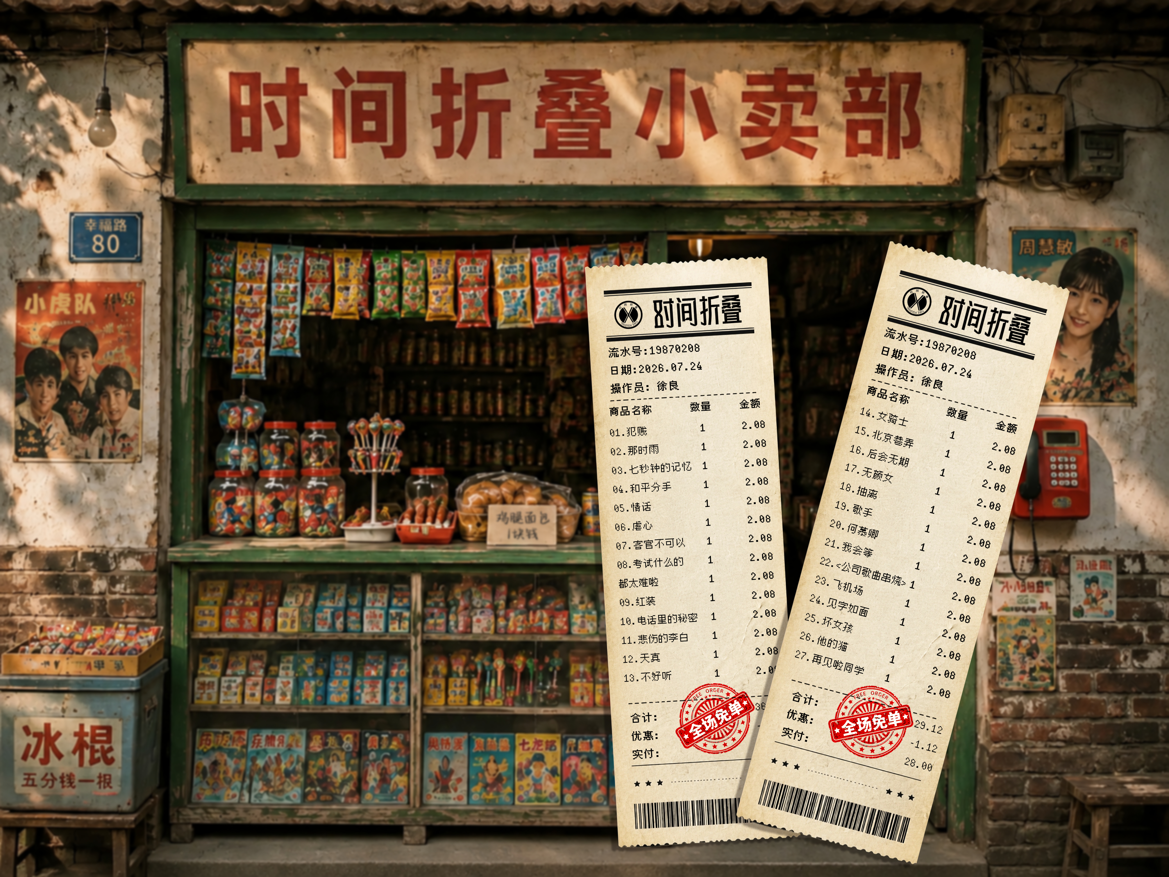 🧾合肥站歌单出炉！叮咚⏰时间小卖部限时营业圆满打烊营业时段：7.24-7.26
