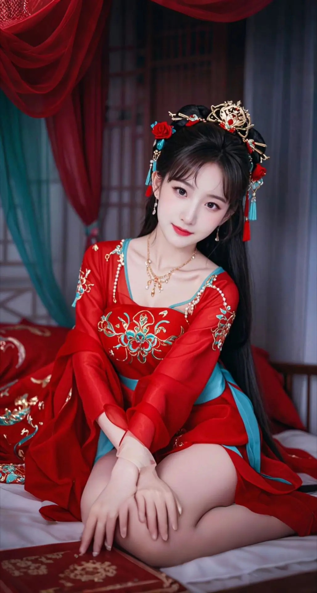 AI扩图 AI红榻妖姬