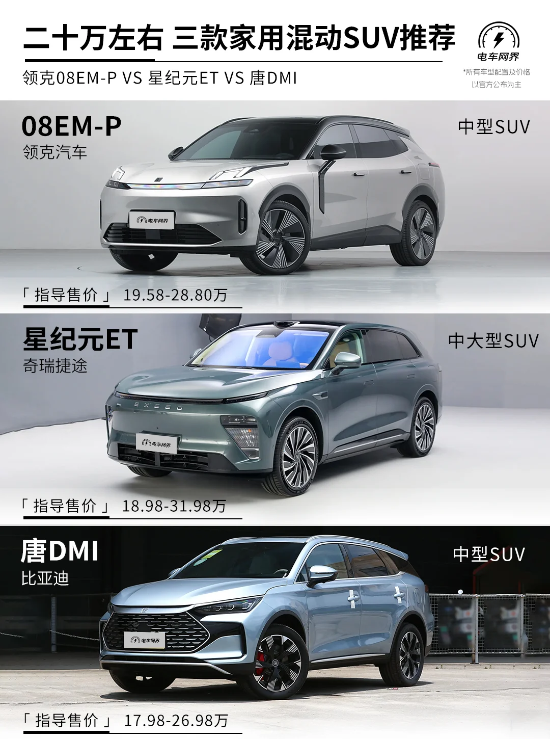 二十万左右 三款家用混动SUV推荐