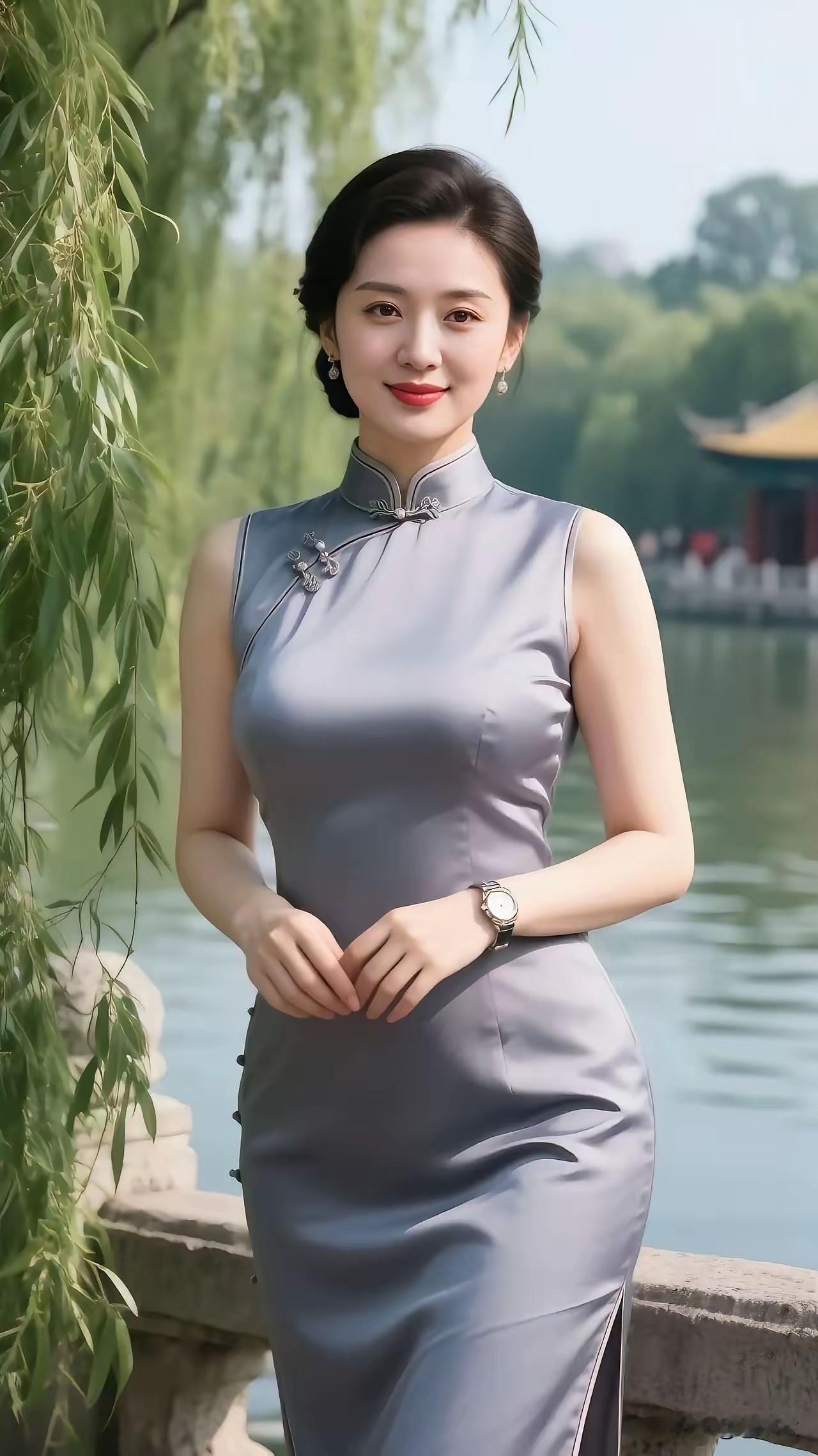 上联：嫣然一笑百媚生，
下联：恰似春风拂柳轻。