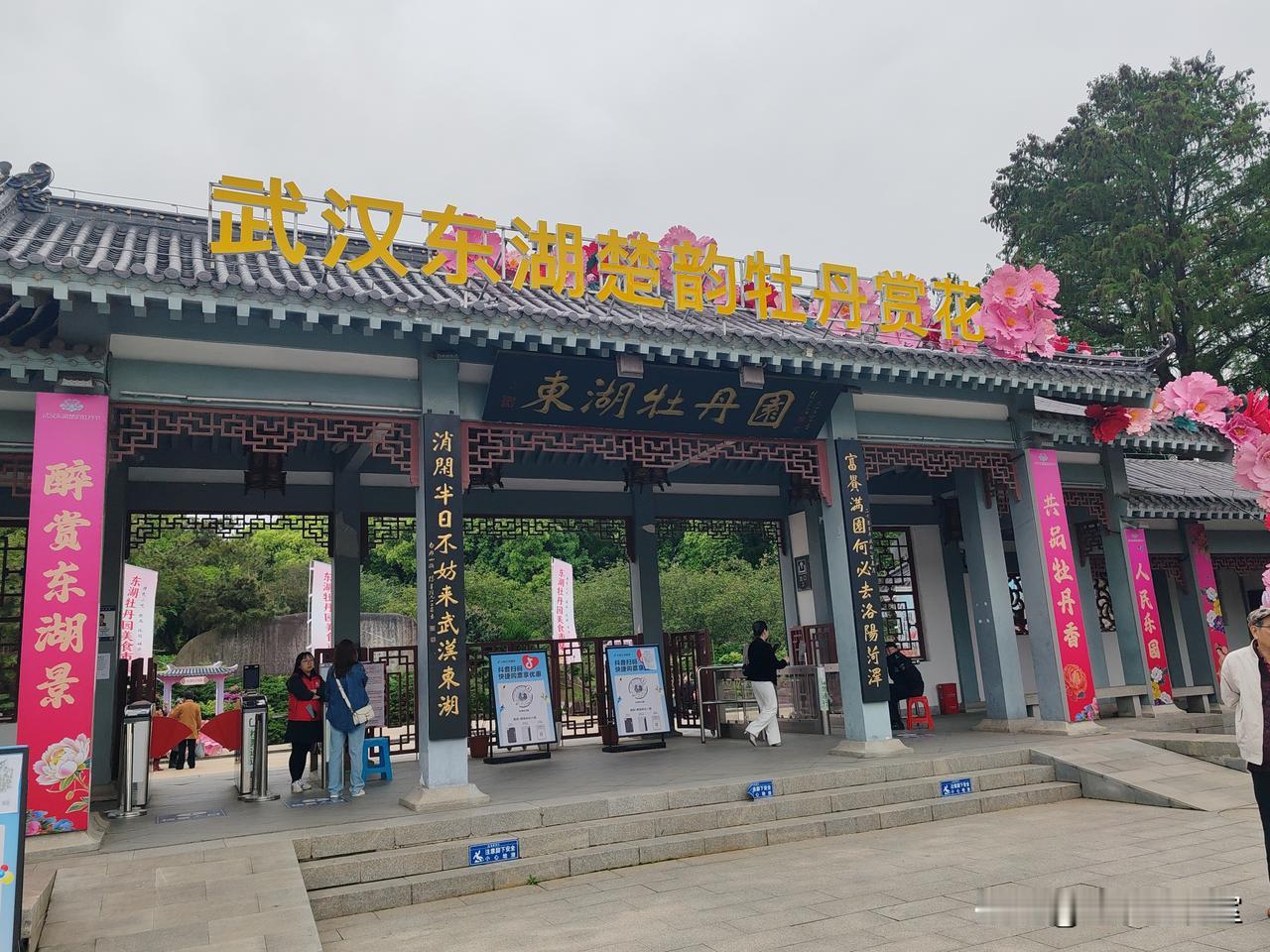 武汉市东湖牡丹园景色和环境令我吃惊！🍎🇨🇳🍎
昨天我和老伴到武汉东湖牡丹