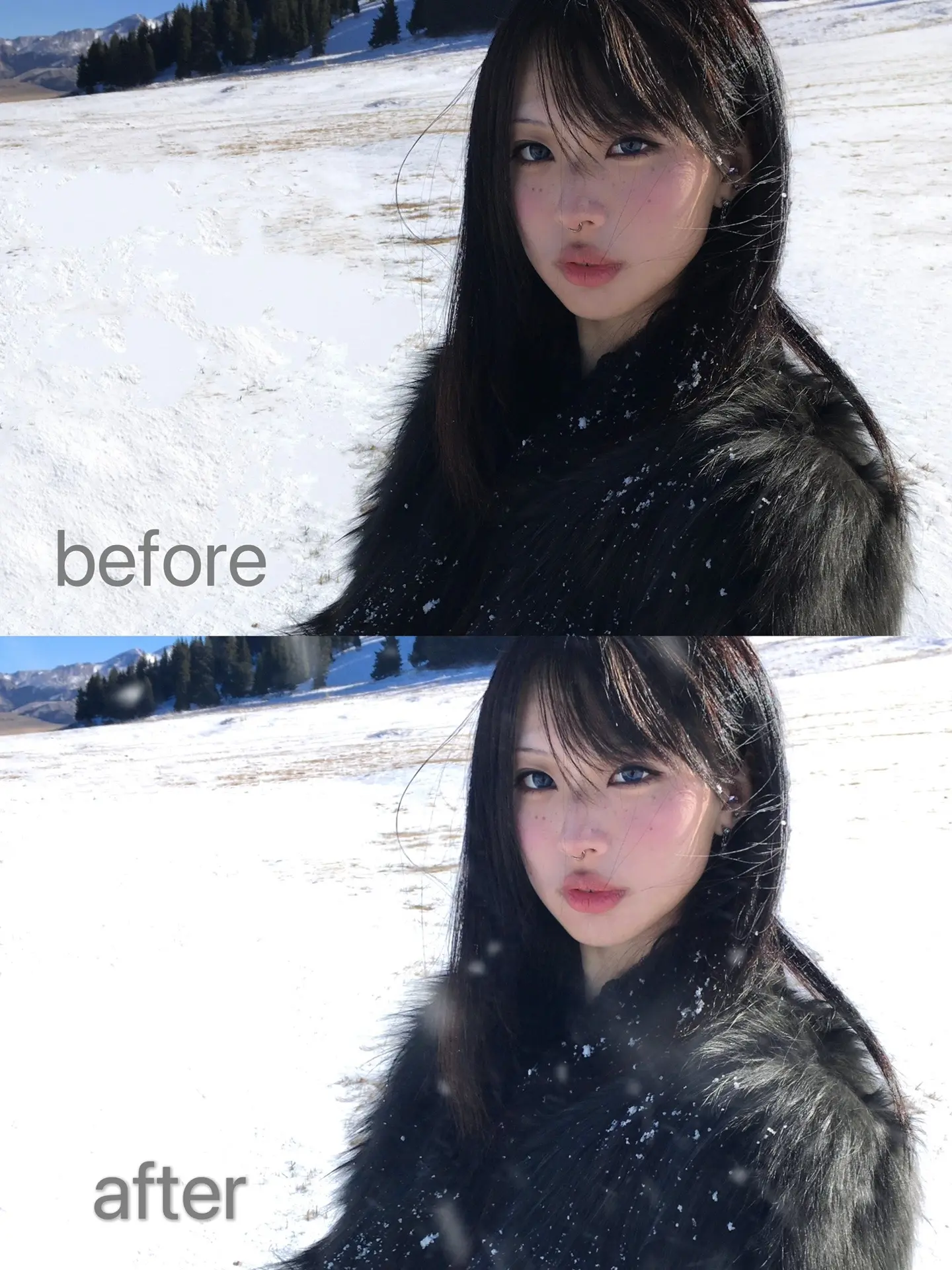 ⋆꙳•❅. *̩̩͙‧ ͙ ❆ ͙͛ ˚。雪也能p出来啦！ 滤镜-自然...