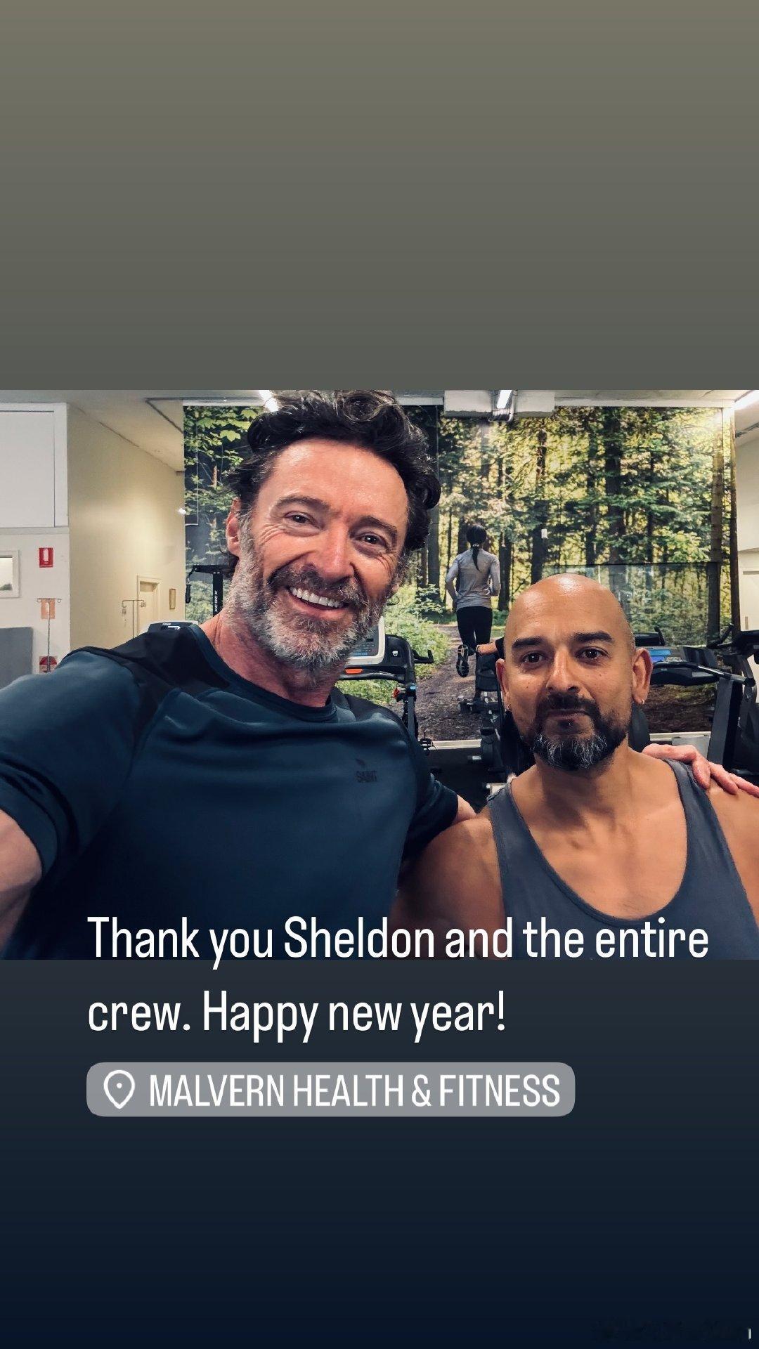 HughJackman[超话]  在墨尔本的一家体能训练健身中心 