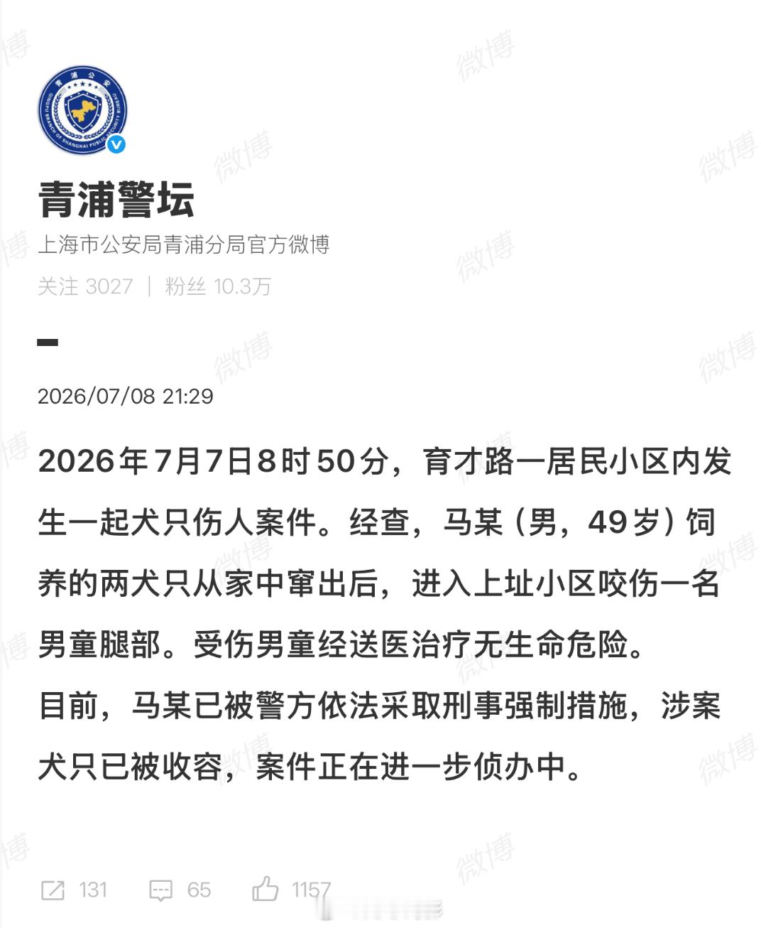 上海警方通报两犬撕咬幼童拖行 恶犬伤人屡屡发生，核心症结之一便是现有违规养犬惩处