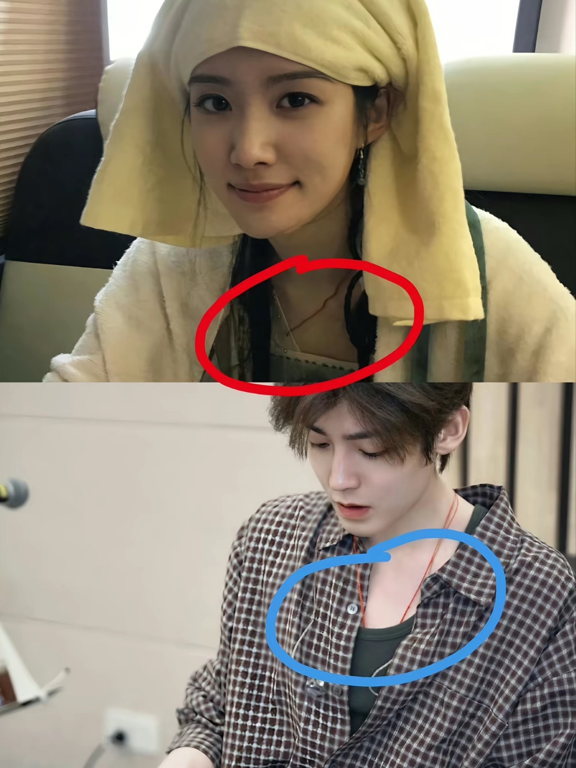 又一个同款，侯明昊卢昱晓完全真情侣吧 